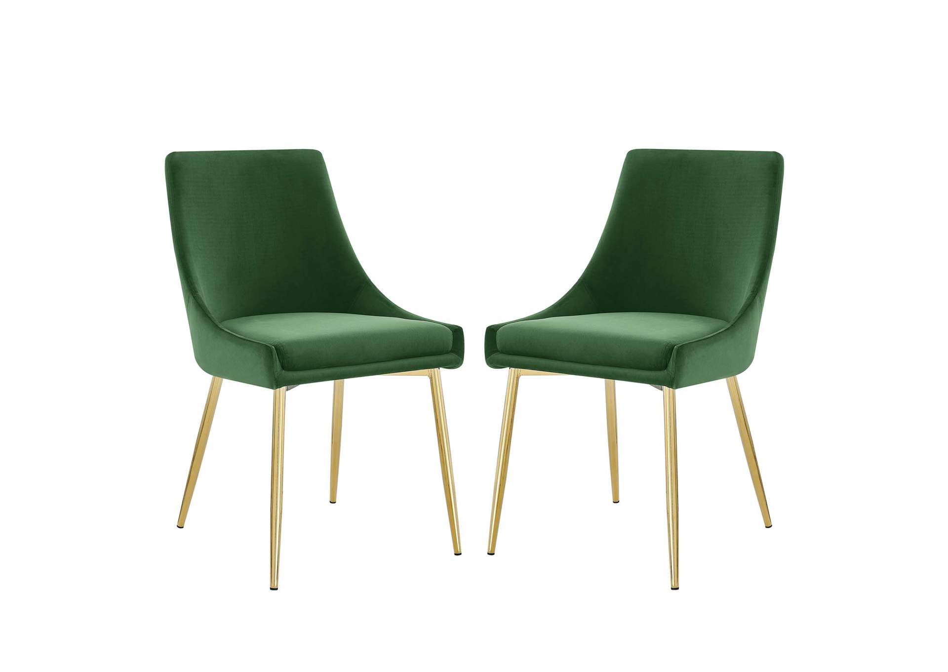 Viscount Performance Velvet Dining Chairs - Set of 2,Modway