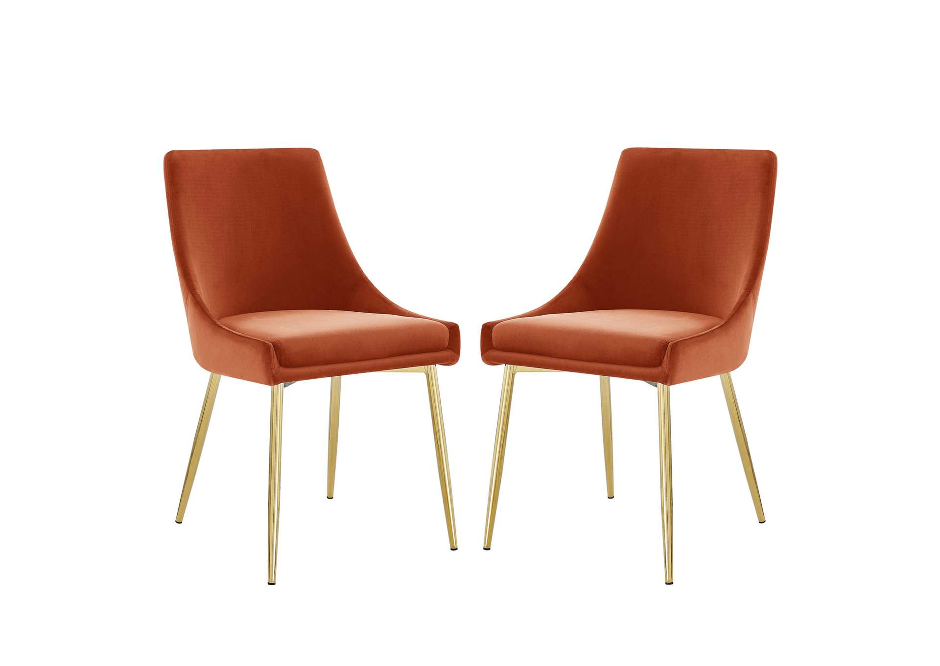Viscount Performance Velvet Dining Chairs - Set of 2,Modway
