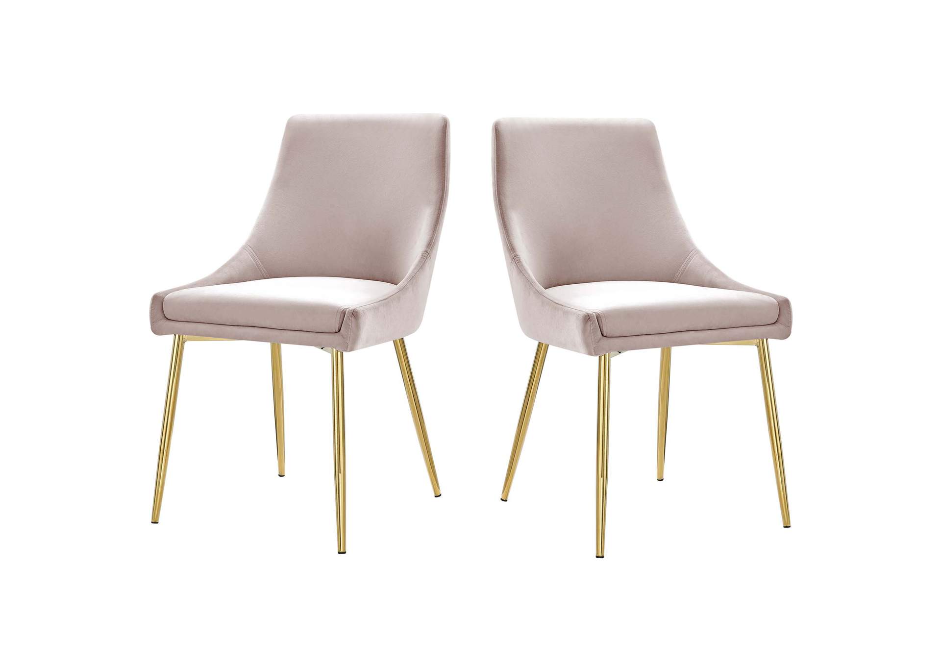Viscount Performance Velvet Dining Chairs - Set of 2,Modway