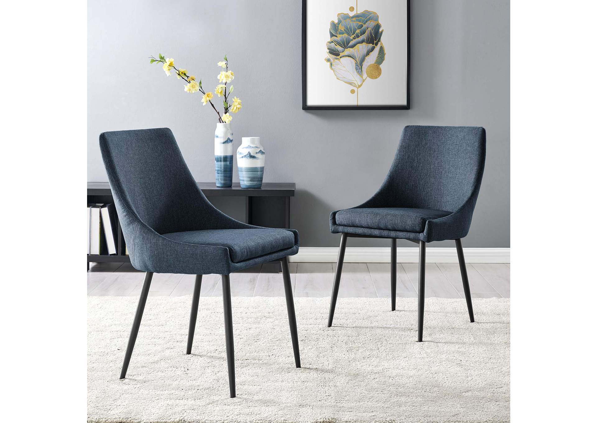 Viscount Upholstered Fabric Dining Chairs - Set of 2,Modway