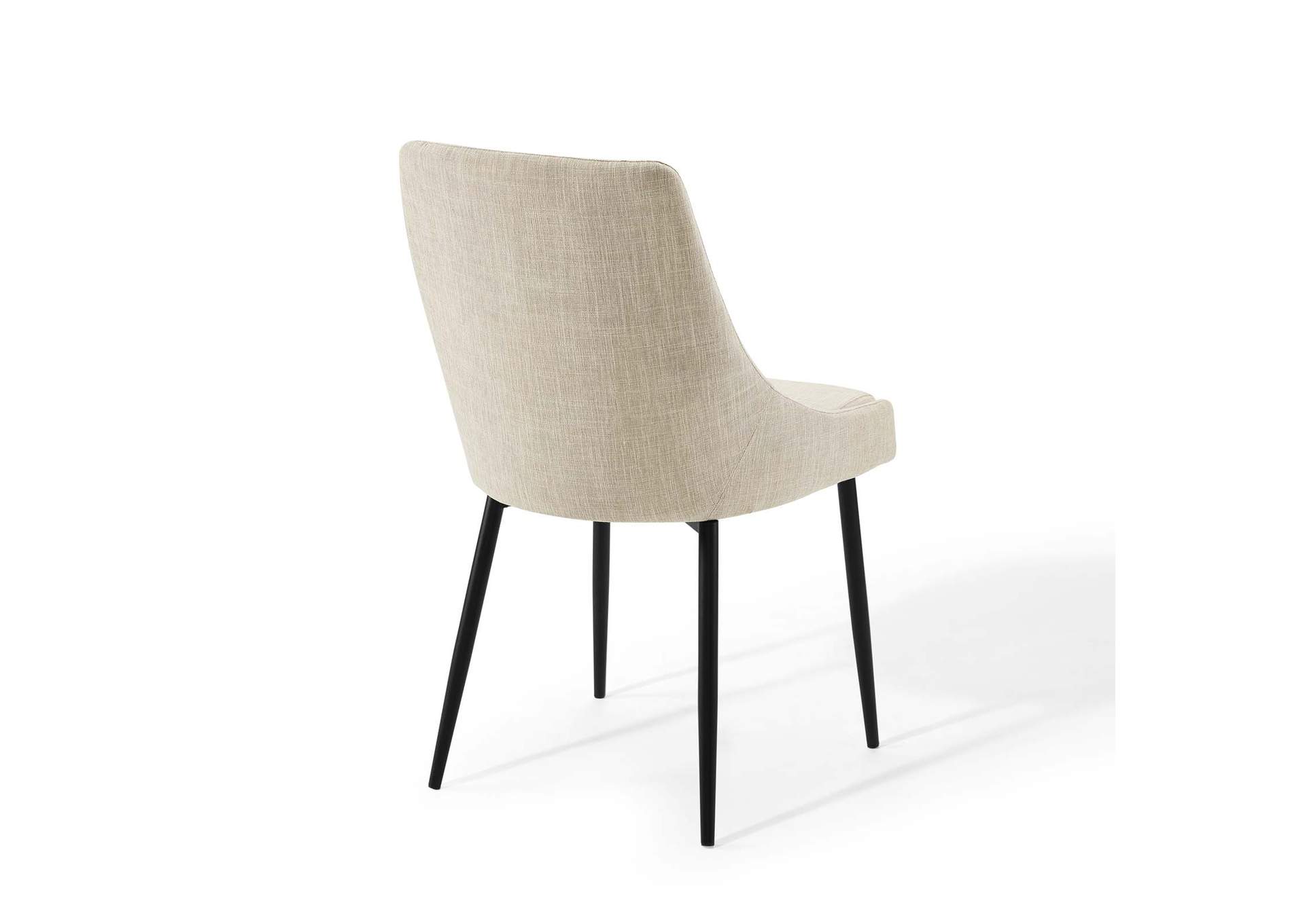 Viscount Black Beige Upholstered Fabric Dining Chairs - [Set of 2],Modway