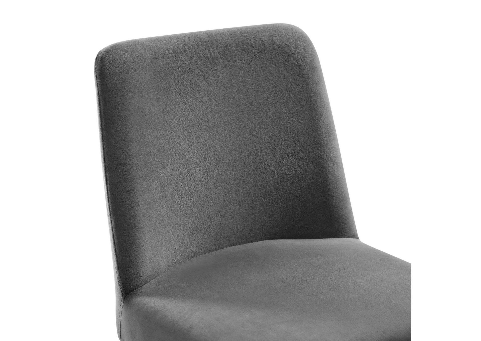 Gold Gray Amplify Sled Base Performance Velvet Dining Side Chair,Modway
