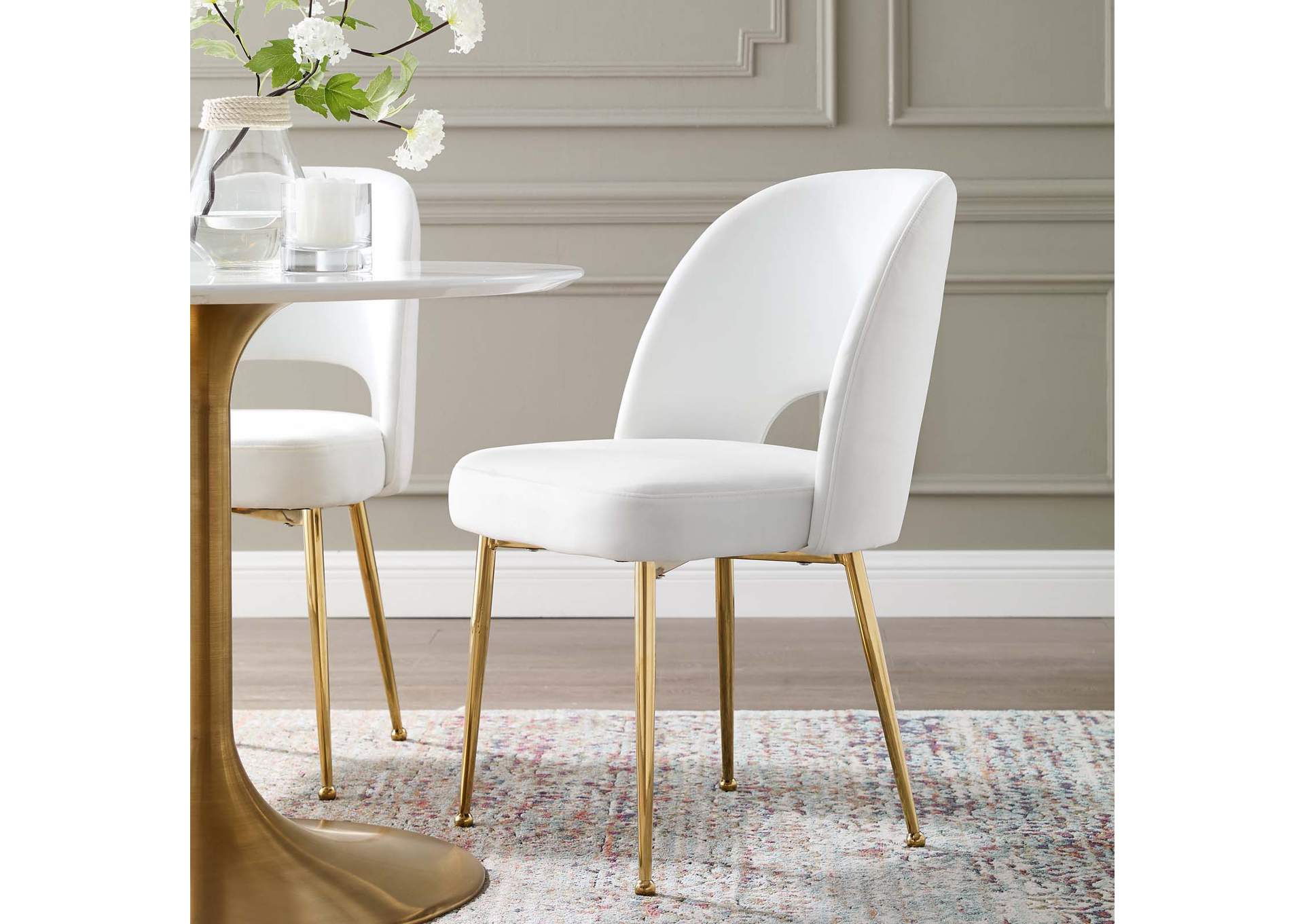 White Rouse Dining Room Side Chair,Modway