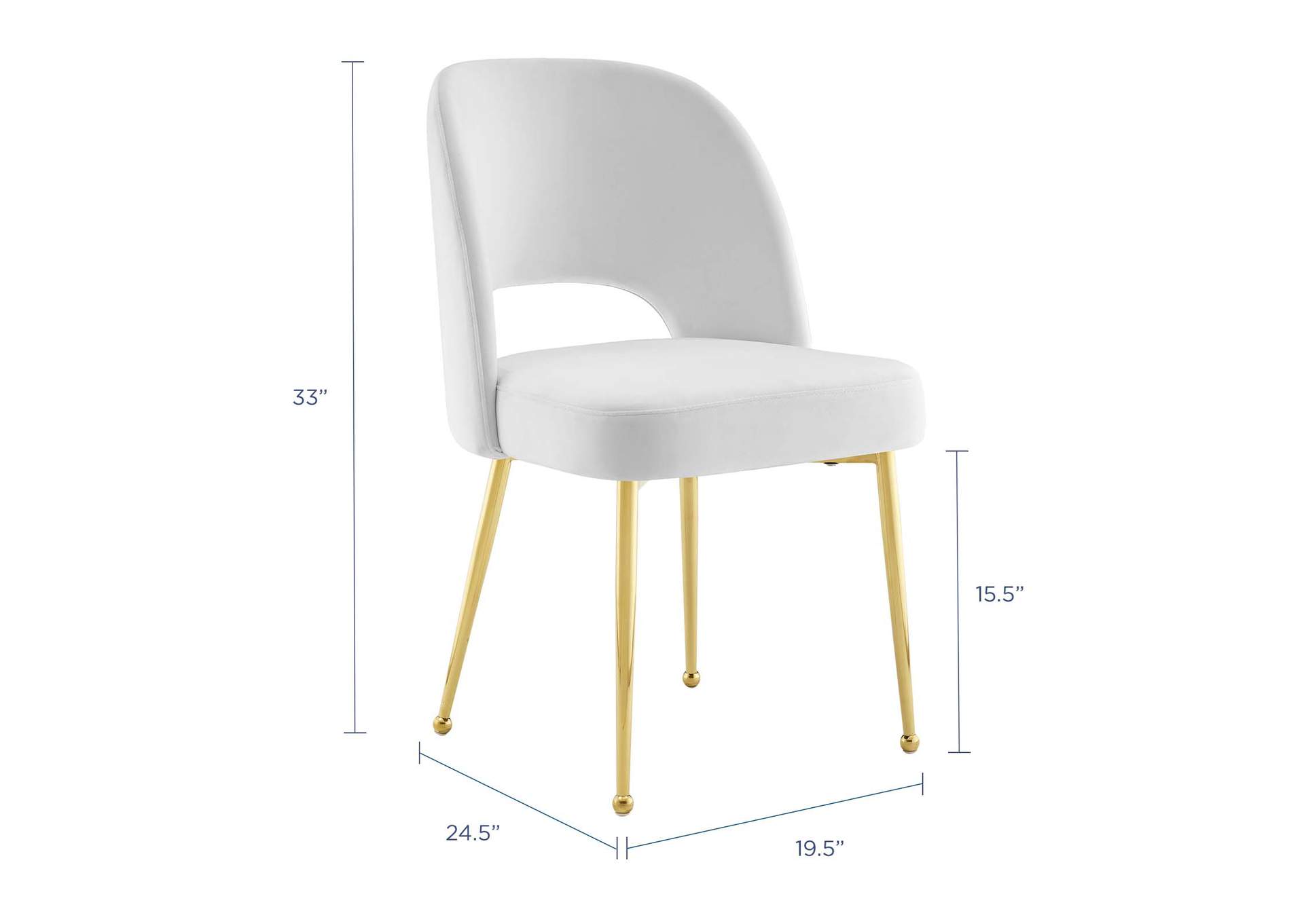 White Rouse Dining Room Side Chair,Modway