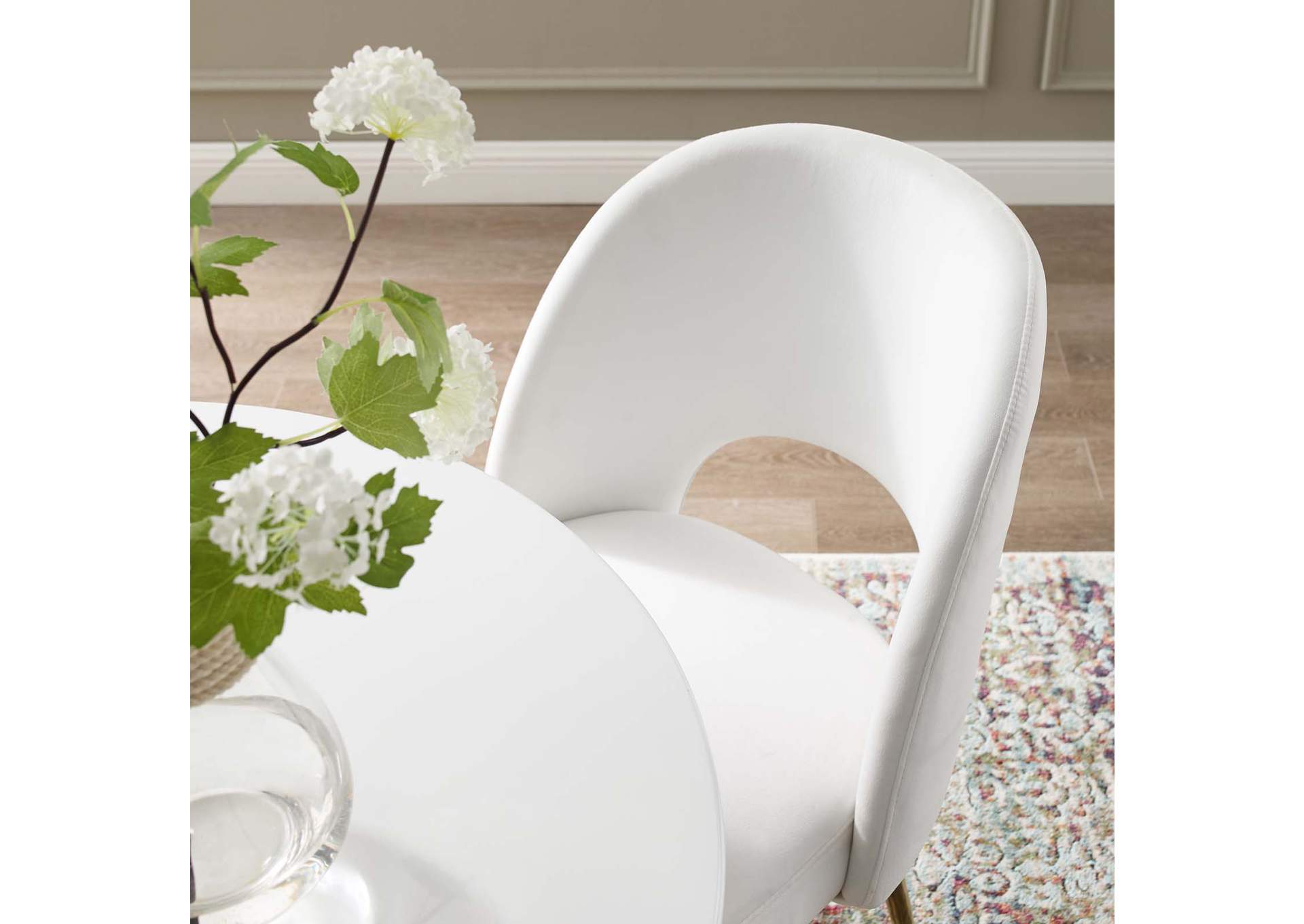 White Rouse Dining Room Side Chair,Modway