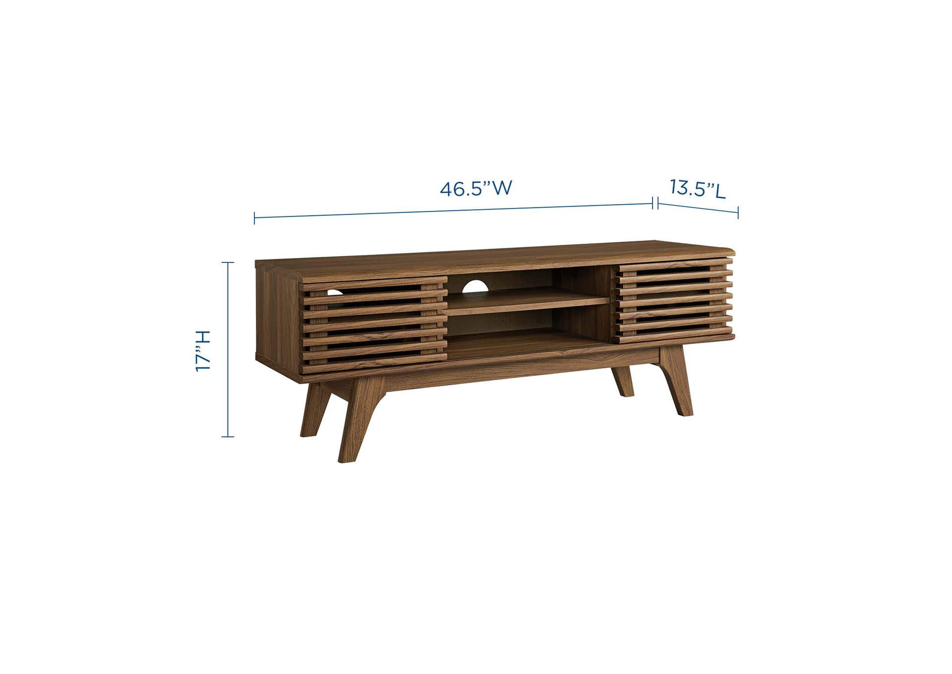 Walnut Render 46" Media Console TV Stand,Modway