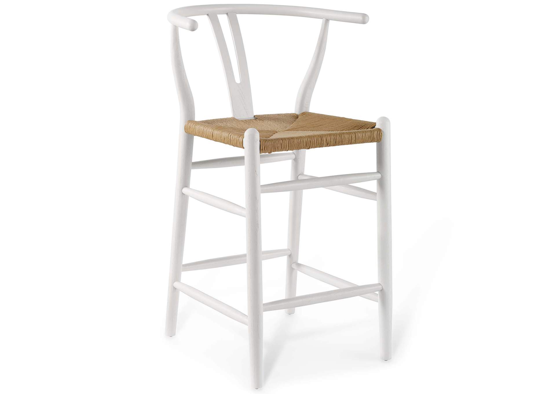 White Amish Wood Counter Stool,Modway