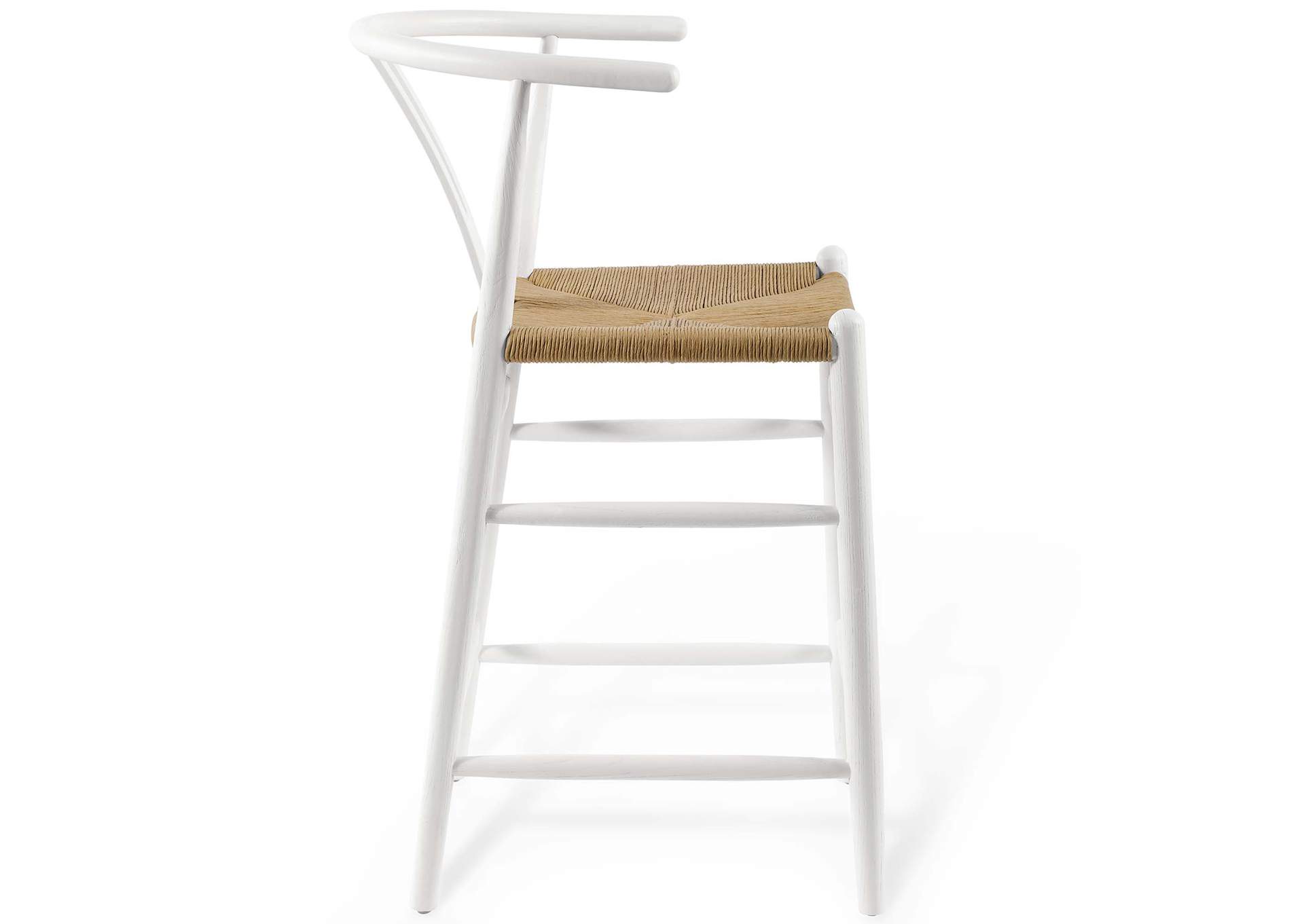 White Amish Wood Counter Stool,Modway