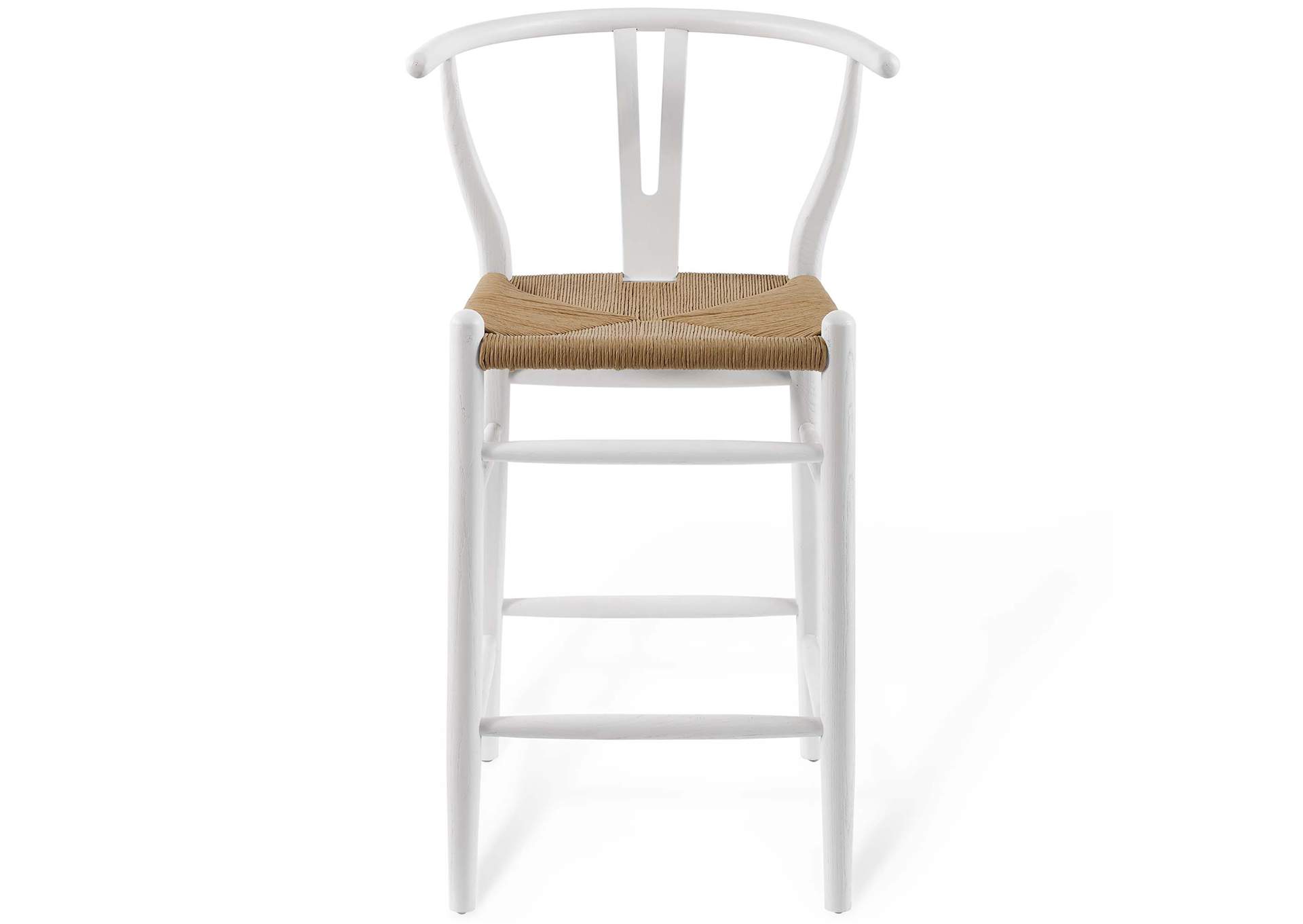 White Amish Wood Counter Stool,Modway