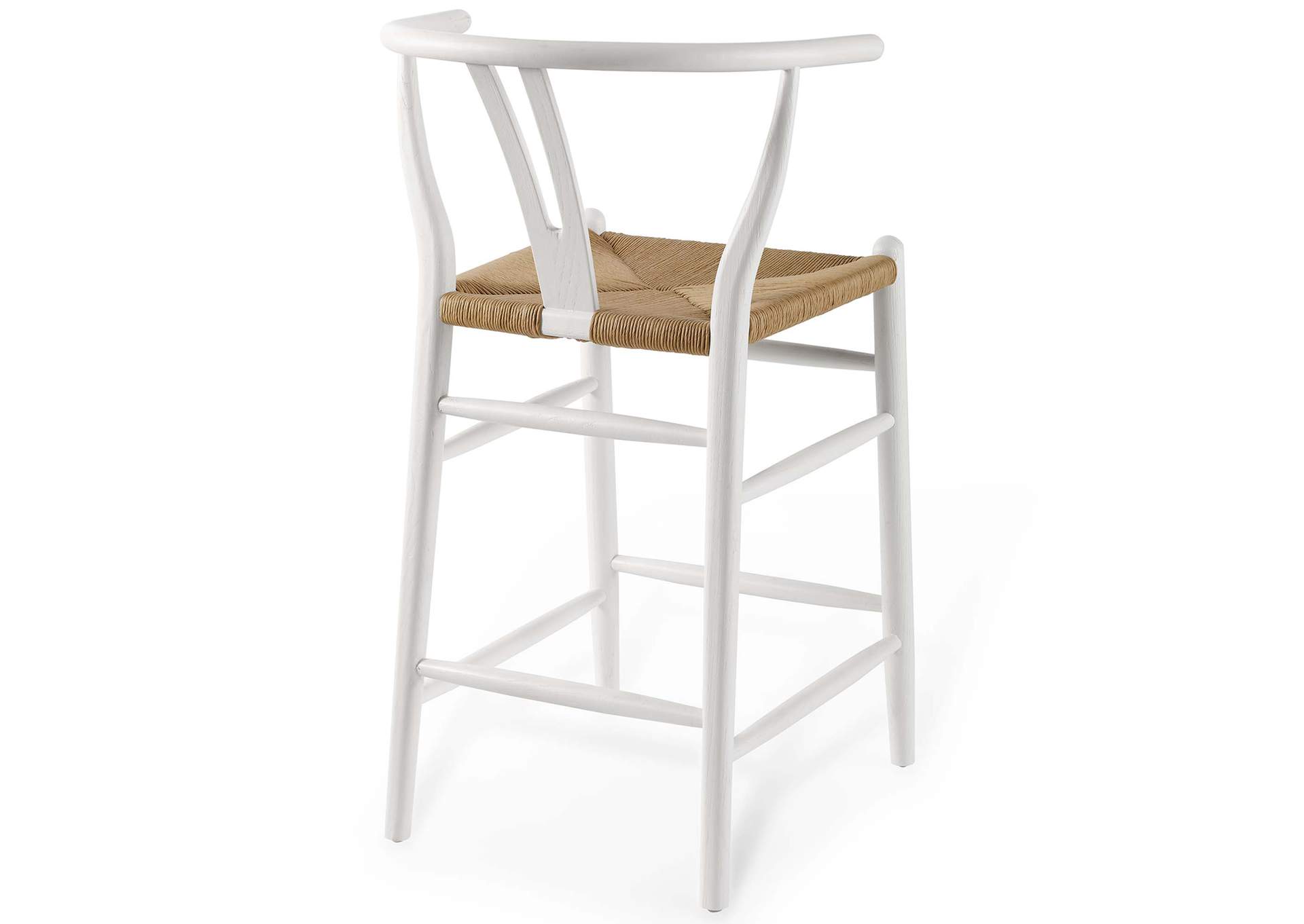 White Amish Wood Counter Stool,Modway
