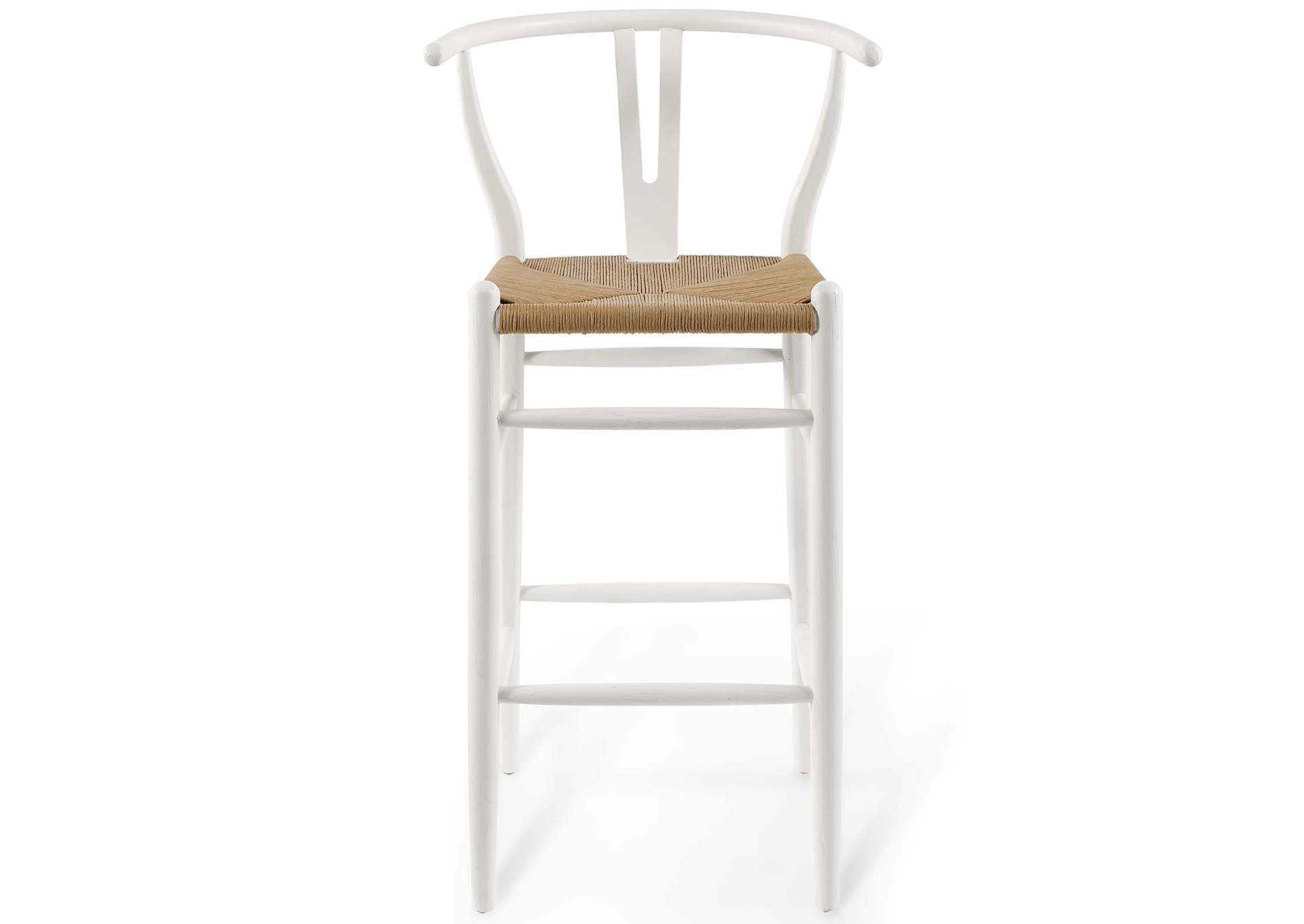 White Amish Wood Bar Stool,Modway