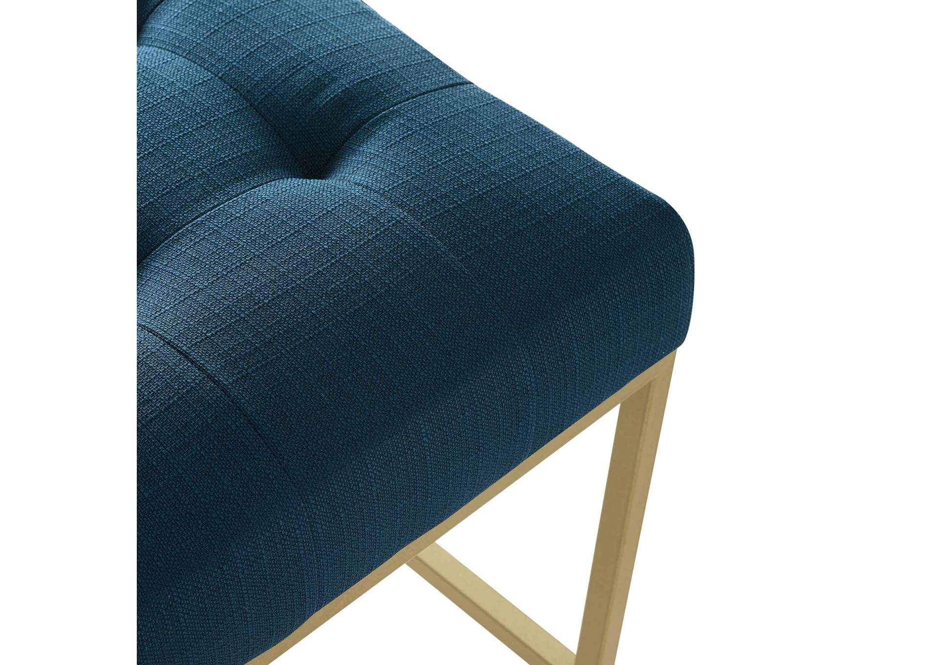 Gold Azure Privy Gold Stainless Steel Upholstered Fabric Counter Stool,Modway
