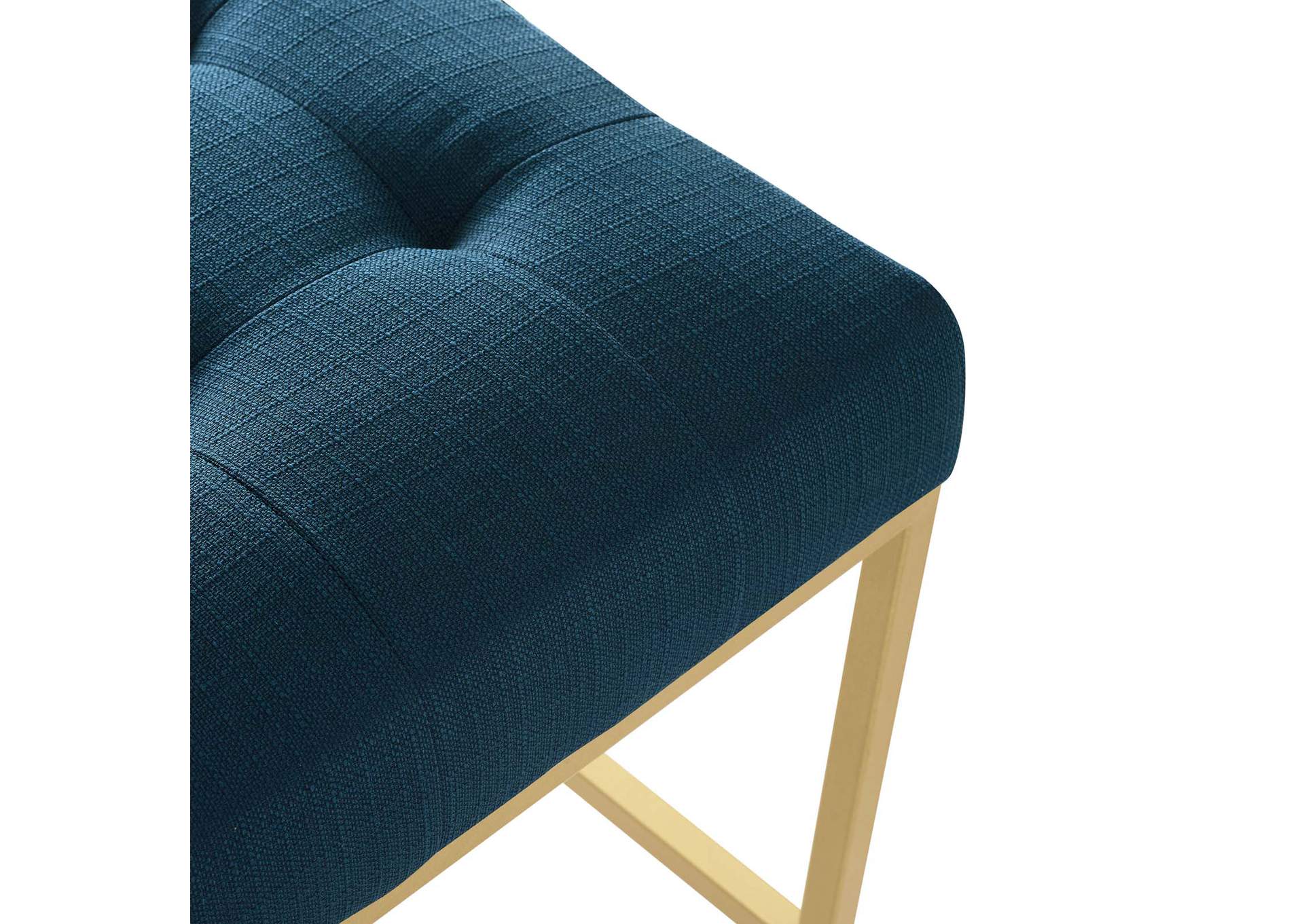 Gold Azure Privy Gold Stainless Steel Upholstered Fabric Bar Stool,Modway