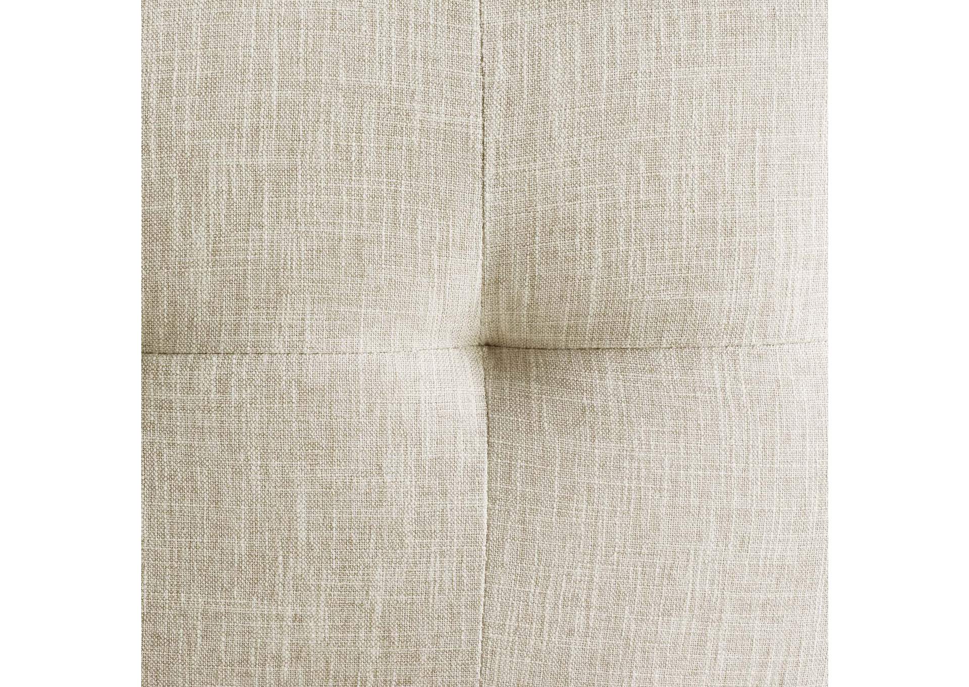 Gold Beige Privy Gold Stainless Steel Upholstered Fabric Bar Stool,Modway