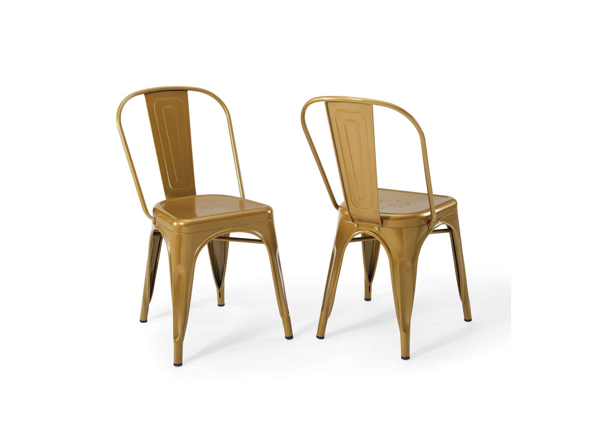 Gold Promenade Bistro Dining Side Chair [Set of 2],Modway
