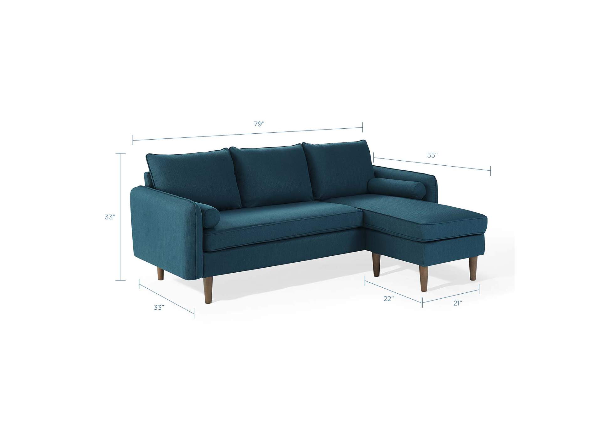 Azure Revive Upholstered Right or Left Sectional Sofa,Modway