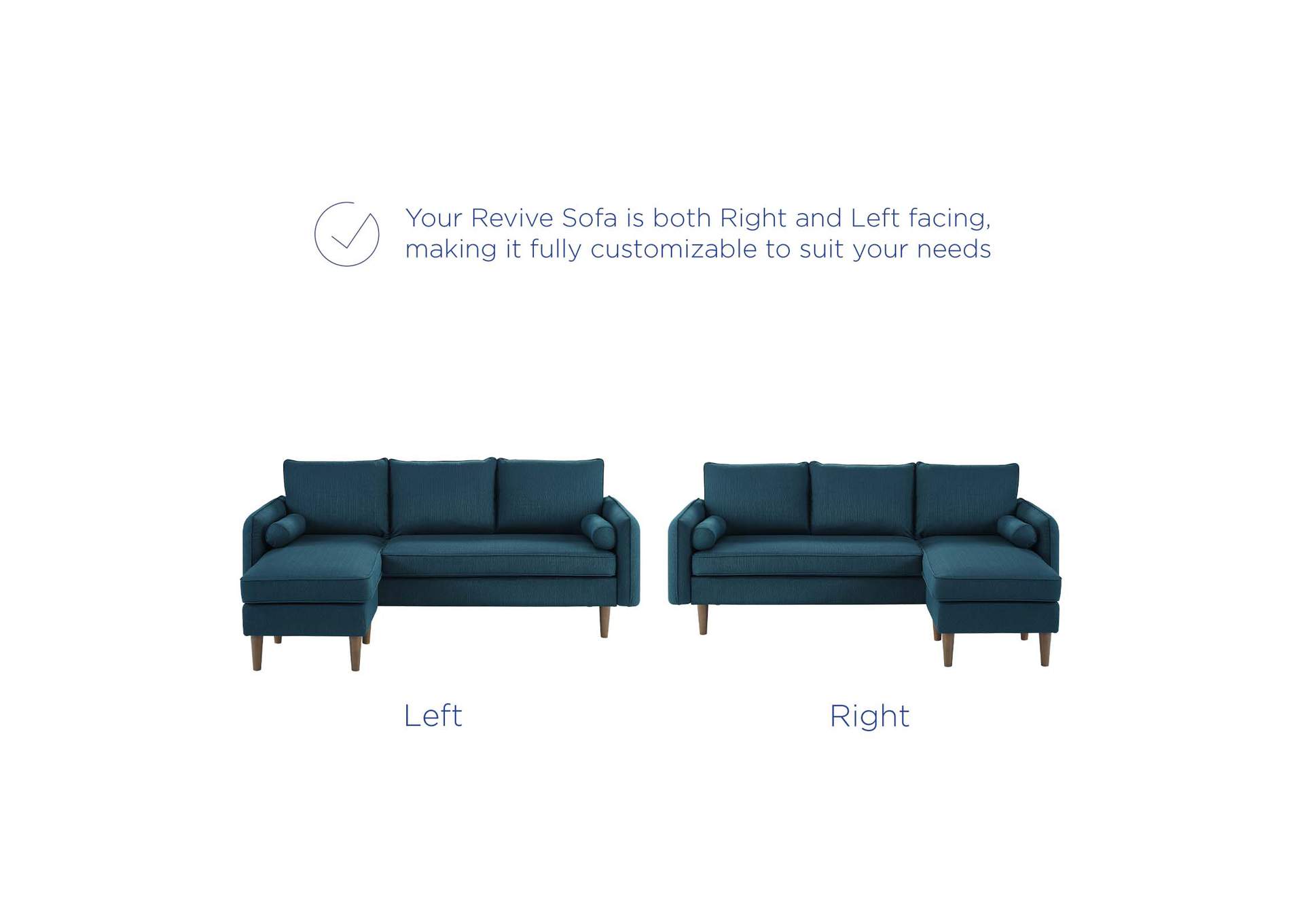 Azure Revive Upholstered Right or Left Sectional Sofa,Modway