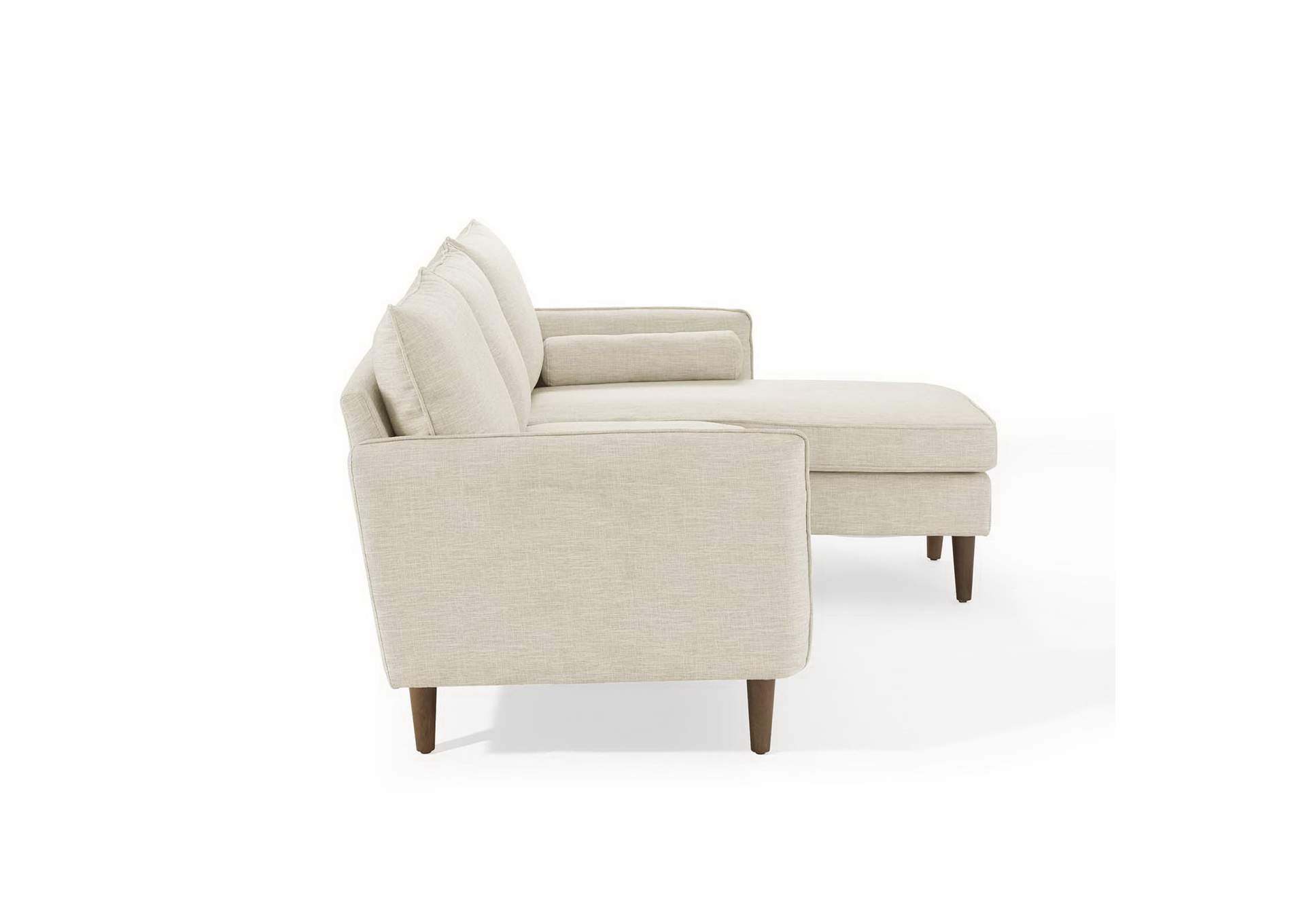 Beige Revive Upholstered Right or Left Sectional Sofa,Modway