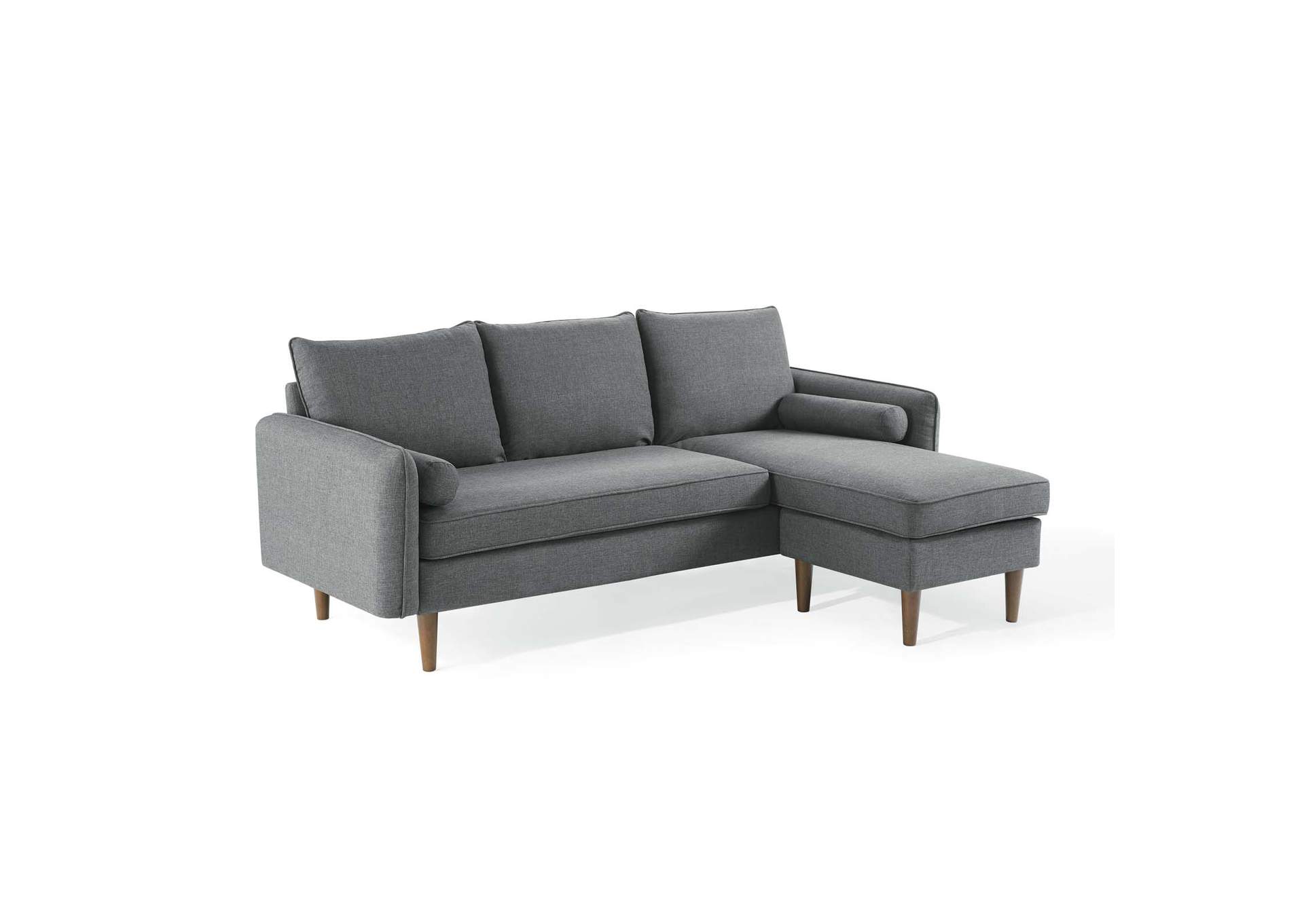 Gray Revive Upholstered Right or Left Sectional Sofa,Modway