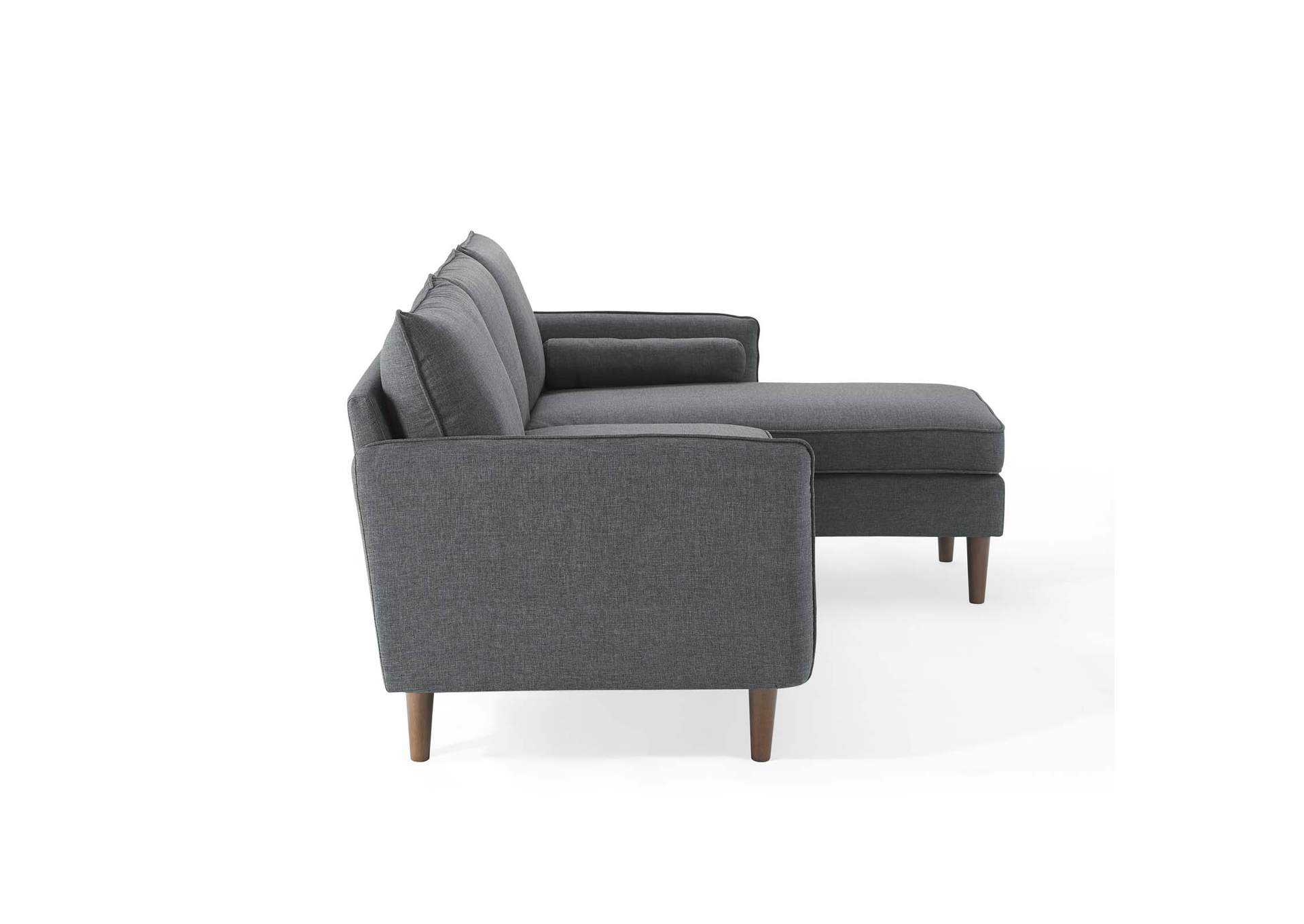 Gray Revive Upholstered Right or Left Sectional Sofa,Modway
