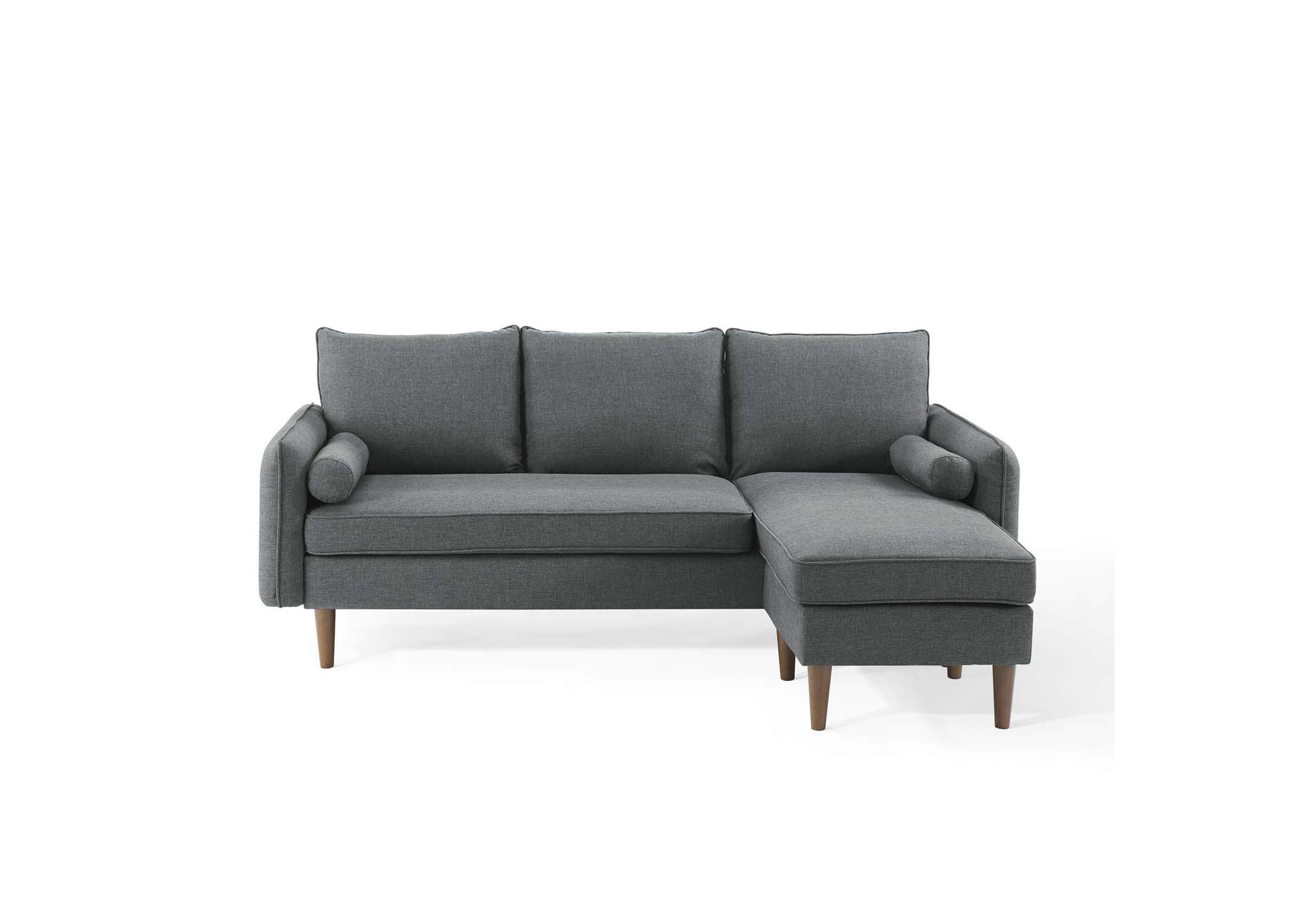 Gray Revive Upholstered Right or Left Sectional Sofa,Modway