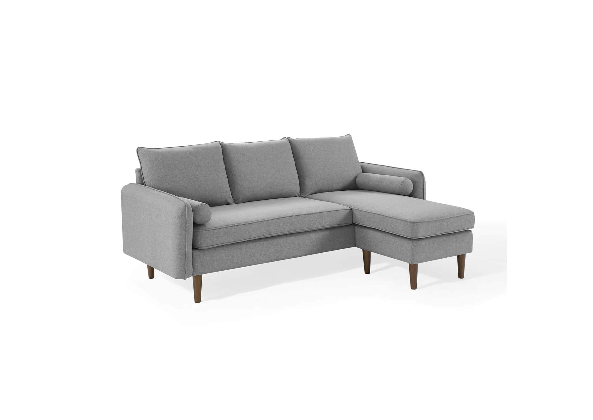 Light Gray Revive Upholstered Right or Left Sectional Sofa,Modway