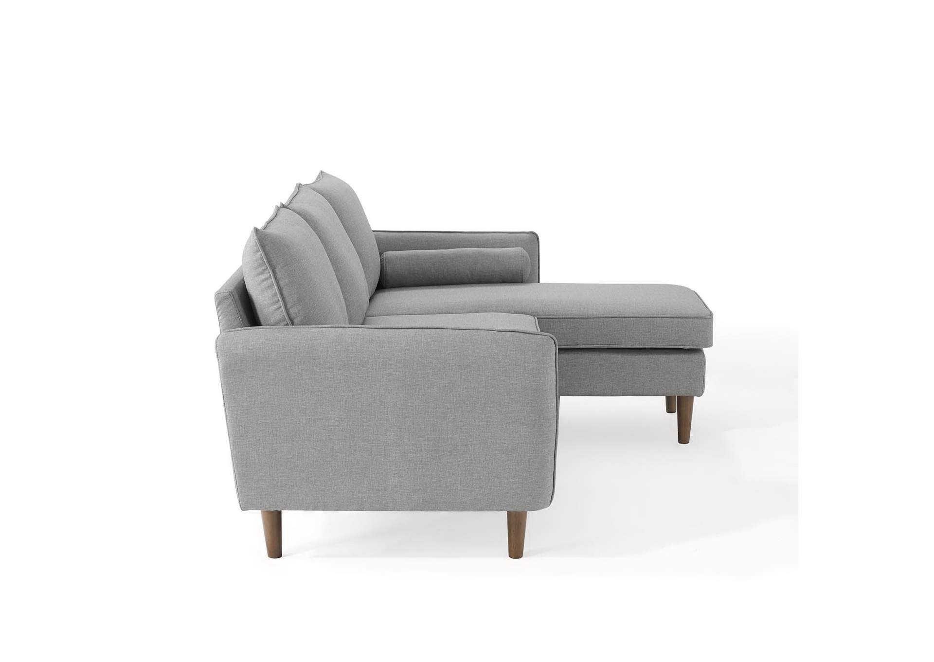 Light Gray Revive Upholstered Right or Left Sectional Sofa,Modway