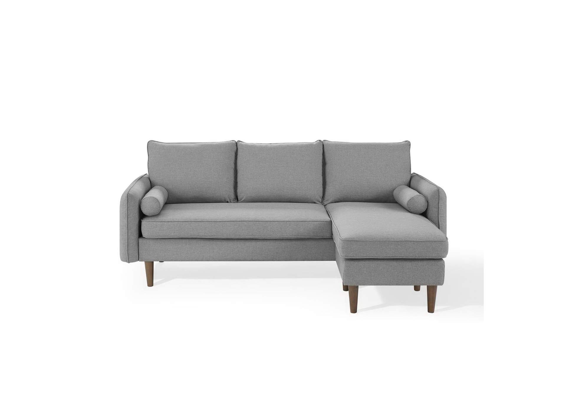 Light Gray Revive Upholstered Right or Left Sectional Sofa,Modway