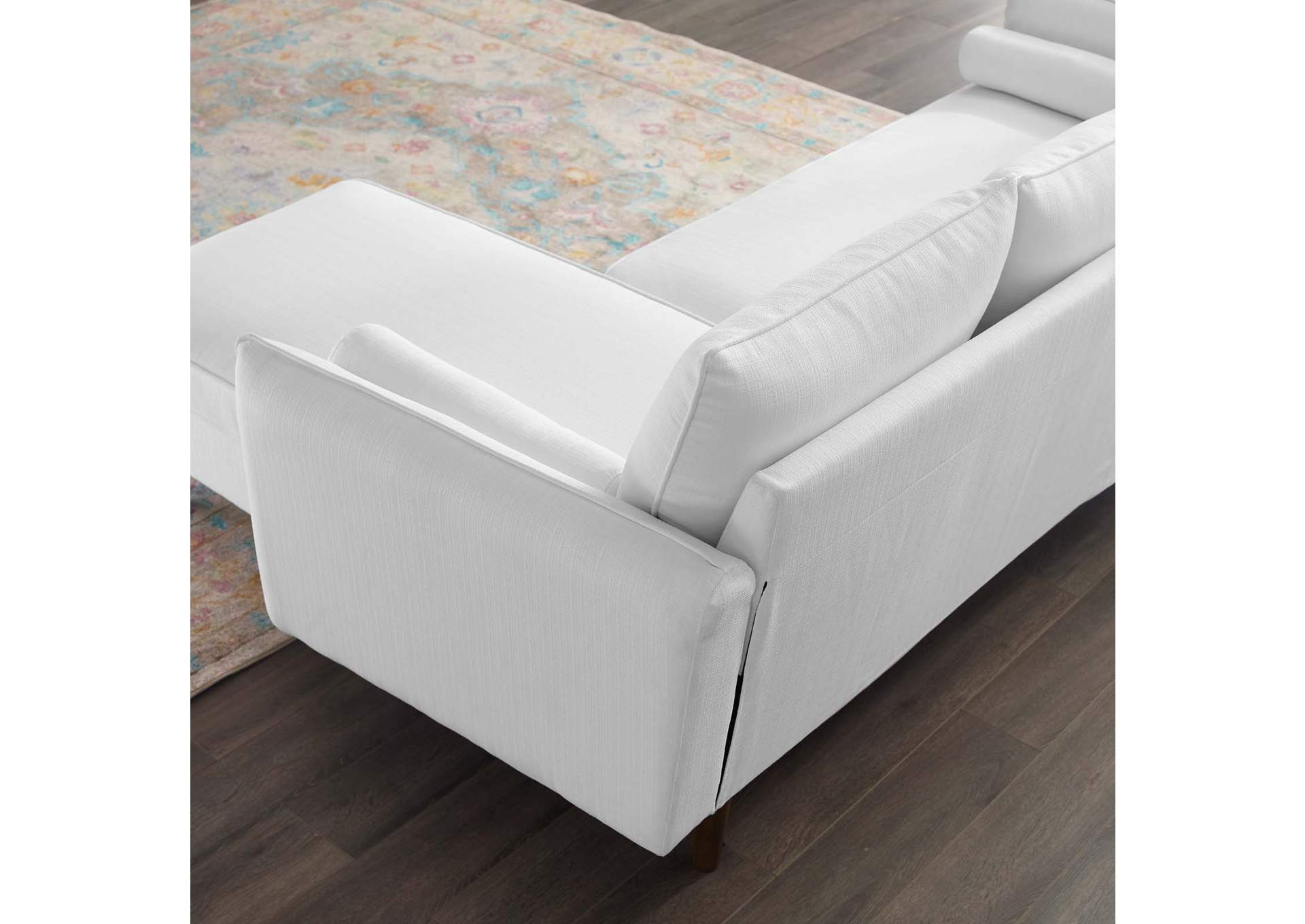 White Revive Upholstered Right or Left Sectional Sofa,Modway