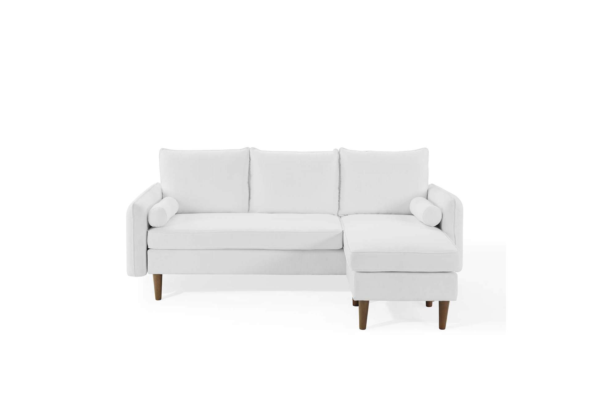 White Revive Upholstered Right or Left Sectional Sofa,Modway