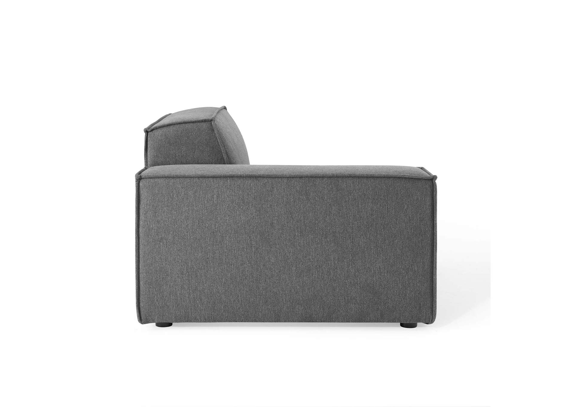 Charcoal Restore Left-Arm Sectional Sofa Chair,Modway