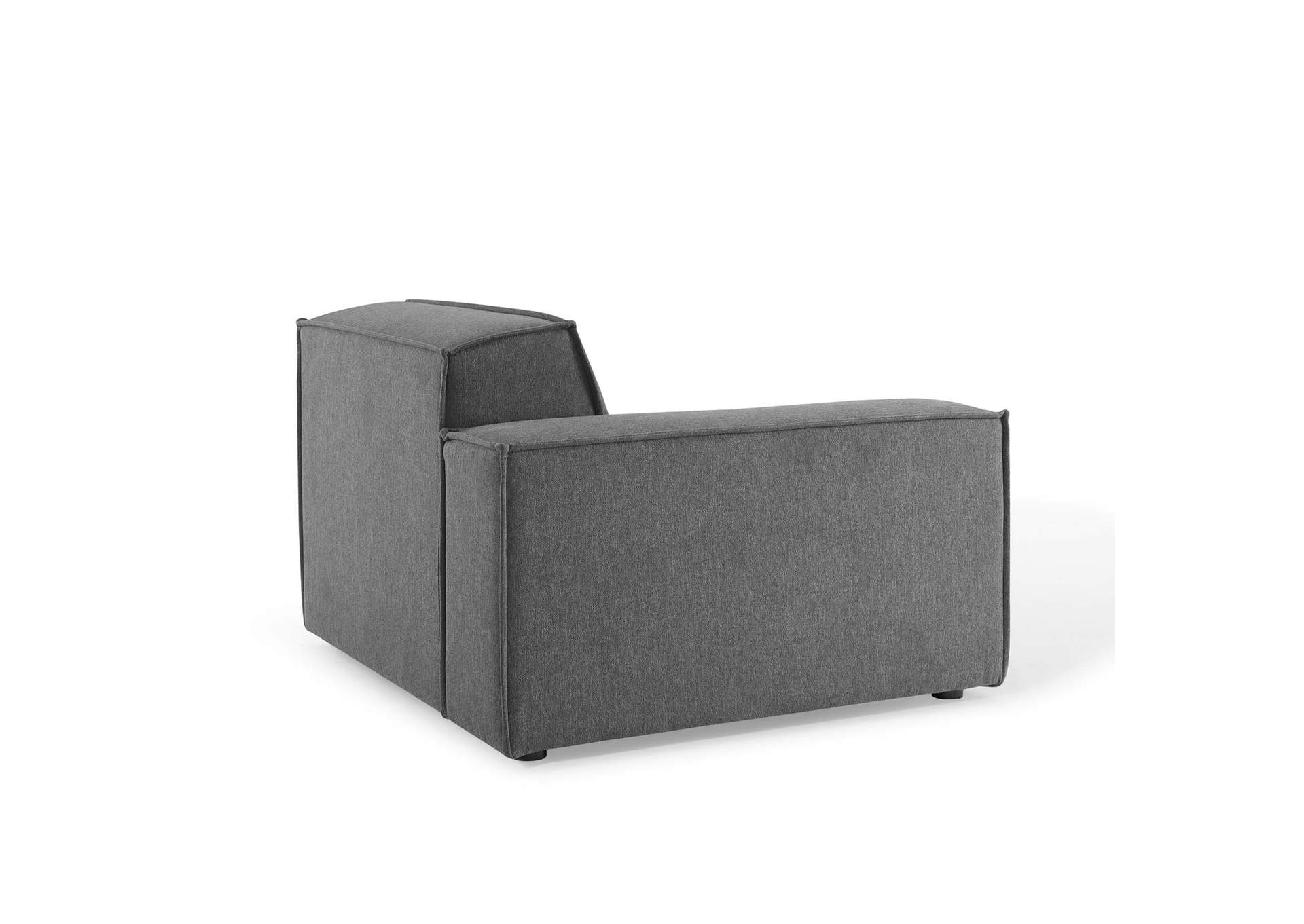 Charcoal Restore Left-Arm Sectional Sofa Chair,Modway