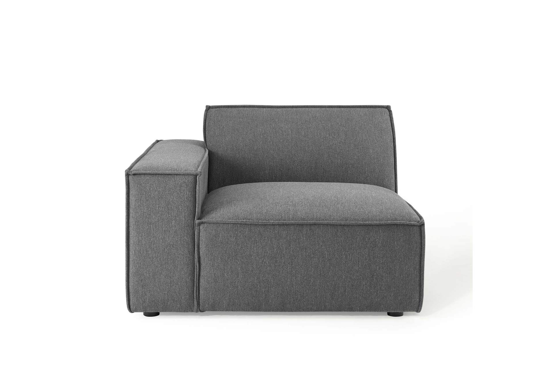 Charcoal Restore Left-Arm Sectional Sofa Chair,Modway