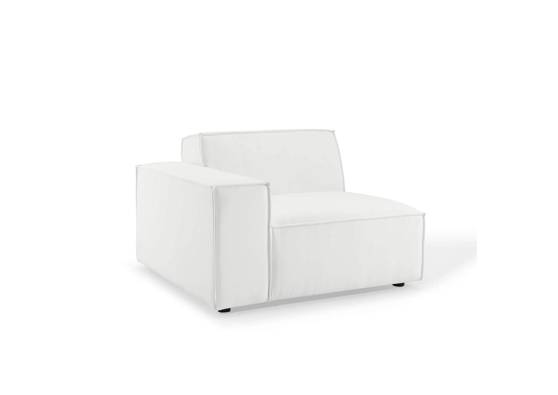 White Restore Left-Arm Sectional Sofa Chair,Modway
