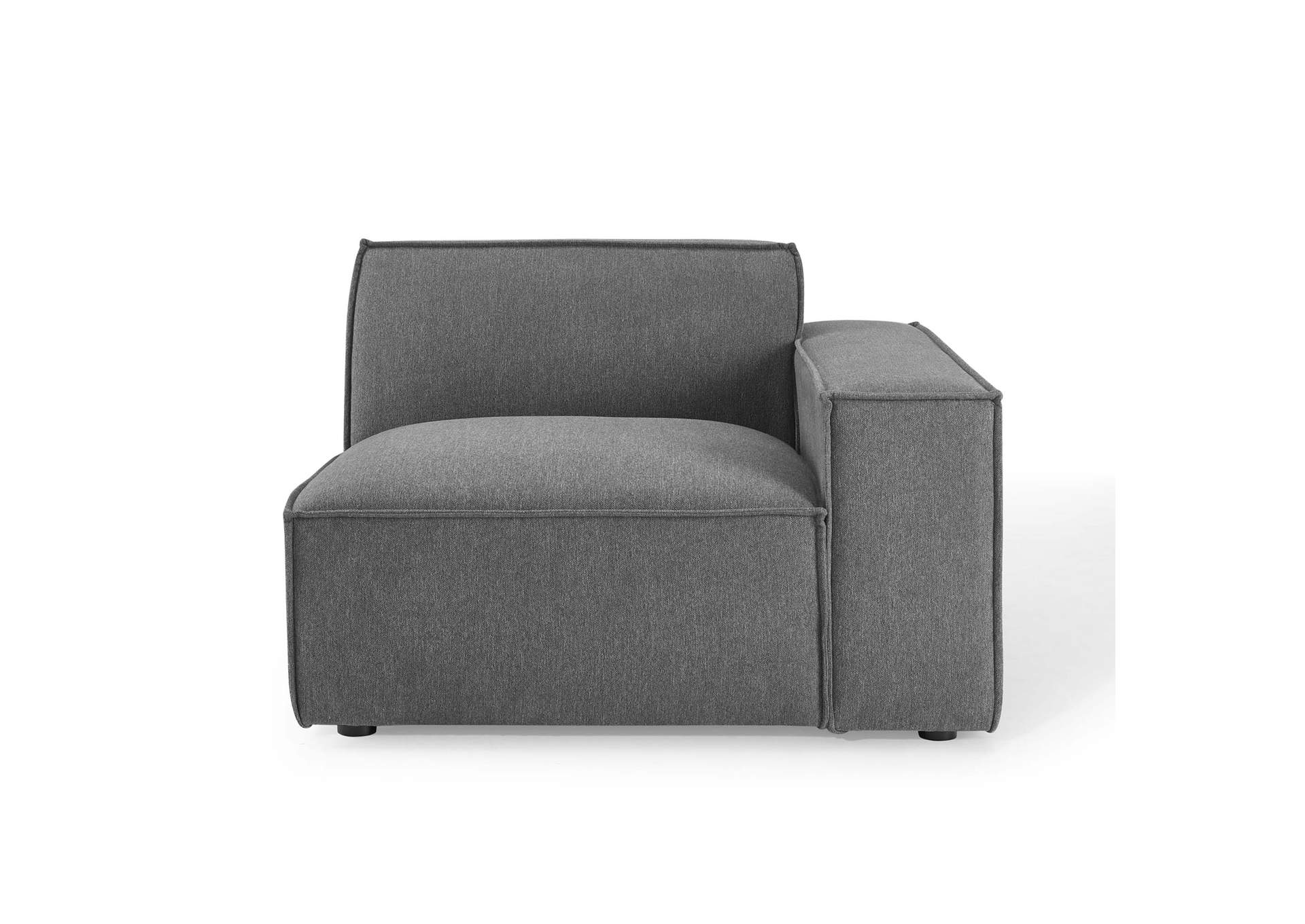 Charcoal Restore Right-Arm Sectional Sofa Chair,Modway
