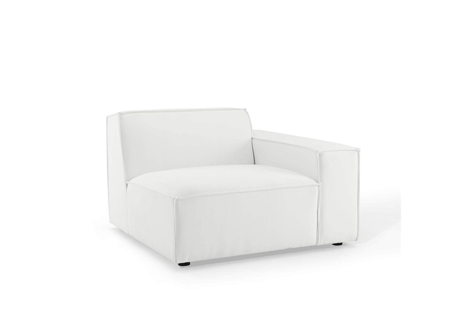White Restore Right-Arm Sectional Sofa Chair,Modway