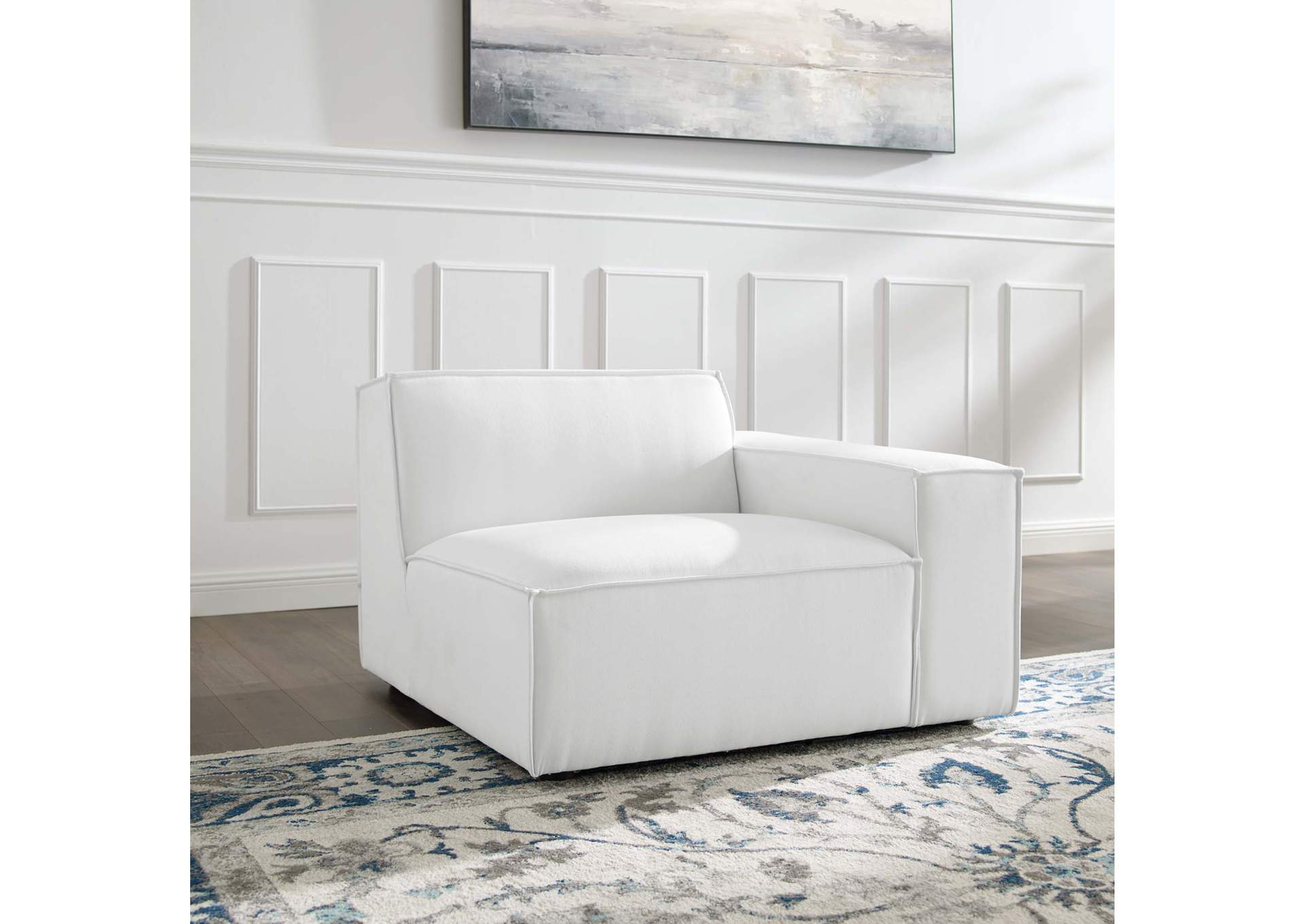 White Restore Right-Arm Sectional Sofa Chair,Modway
