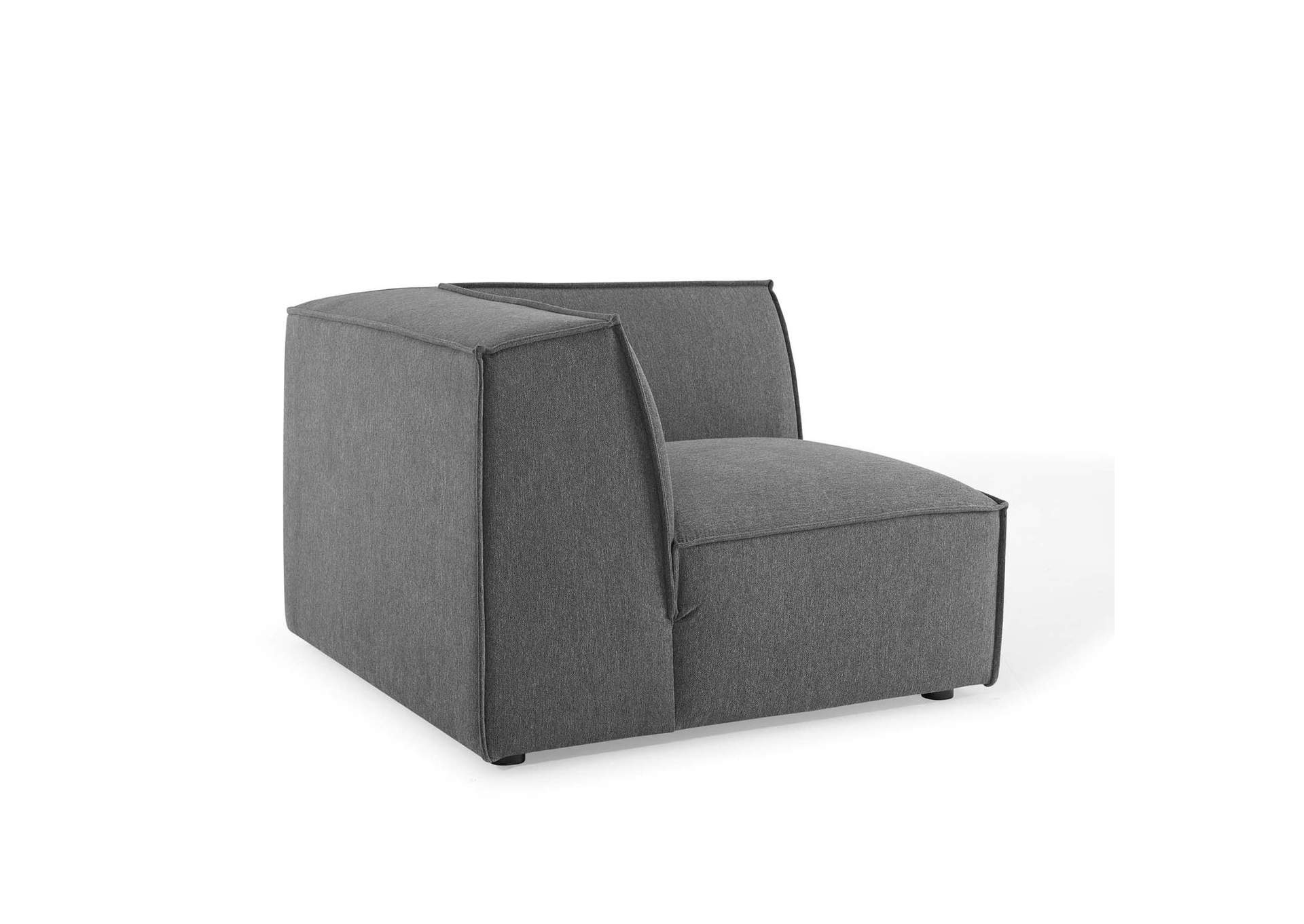 Charcoal Restore Sectional Sofa Corner Chair,Modway
