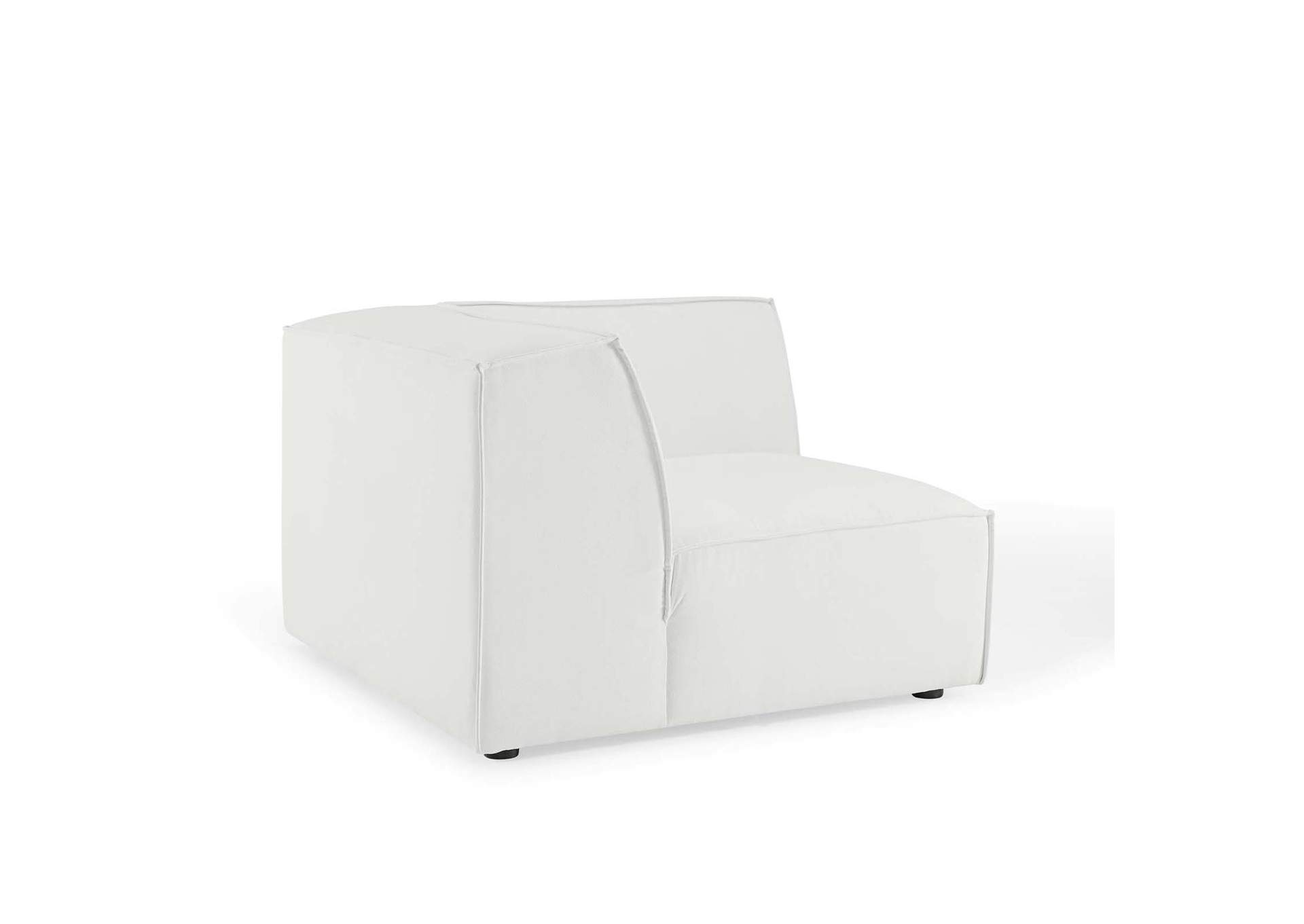 White Restore Sectional Sofa Corner Chair,Modway