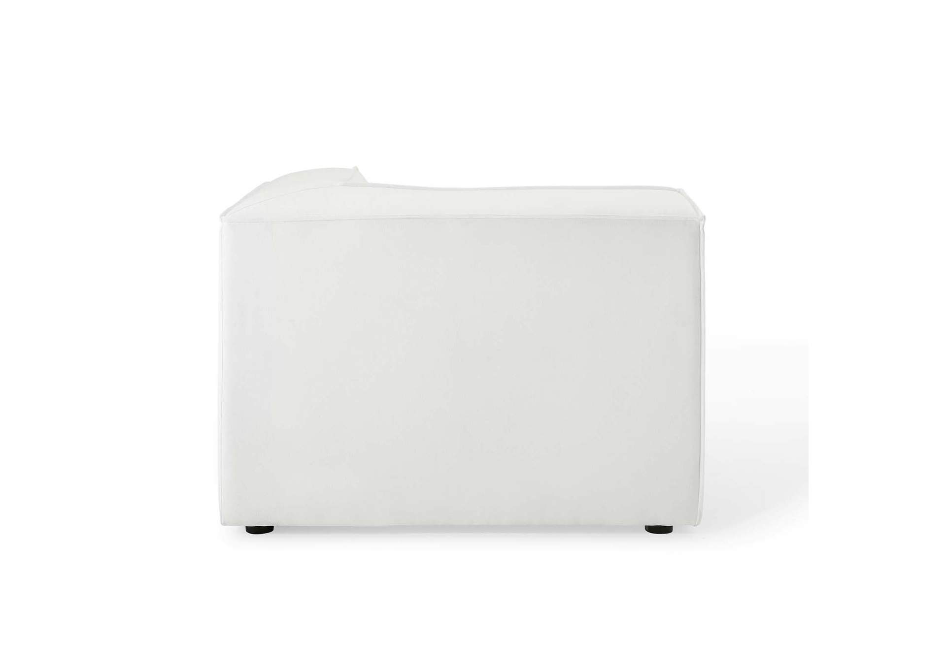 White Restore Sectional Sofa Corner Chair,Modway