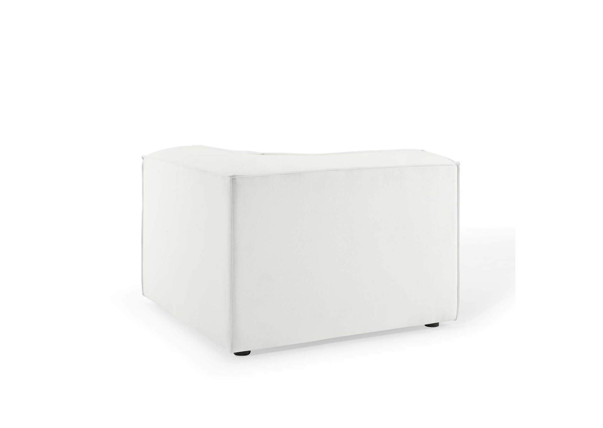 White Restore Sectional Sofa Corner Chair,Modway