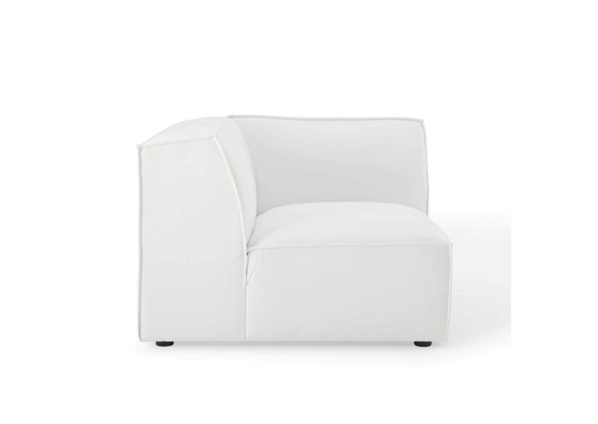 White Restore Sectional Sofa Corner Chair,Modway