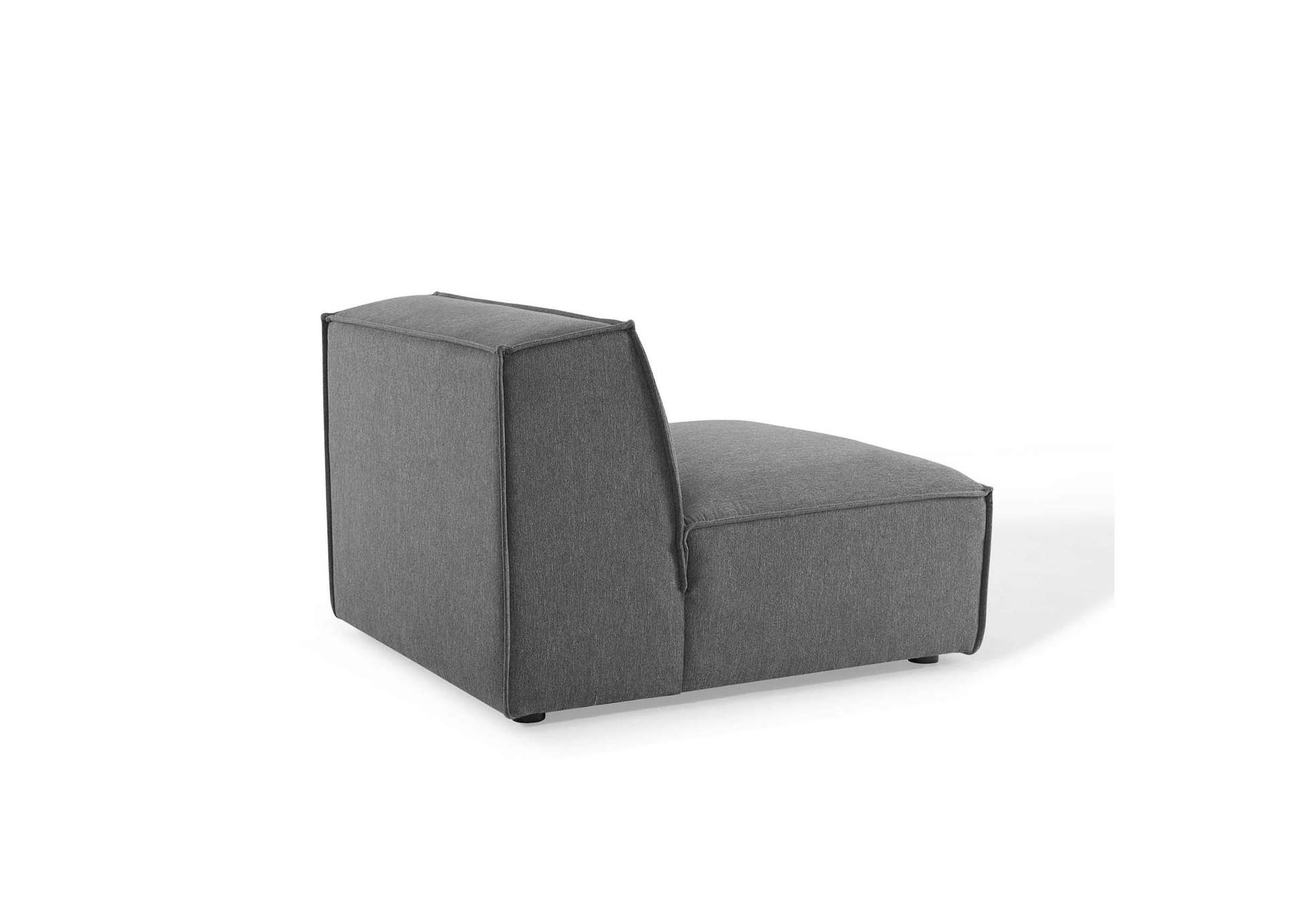 Restore Charcoal Sectional Sofa Armless Chair,Modway