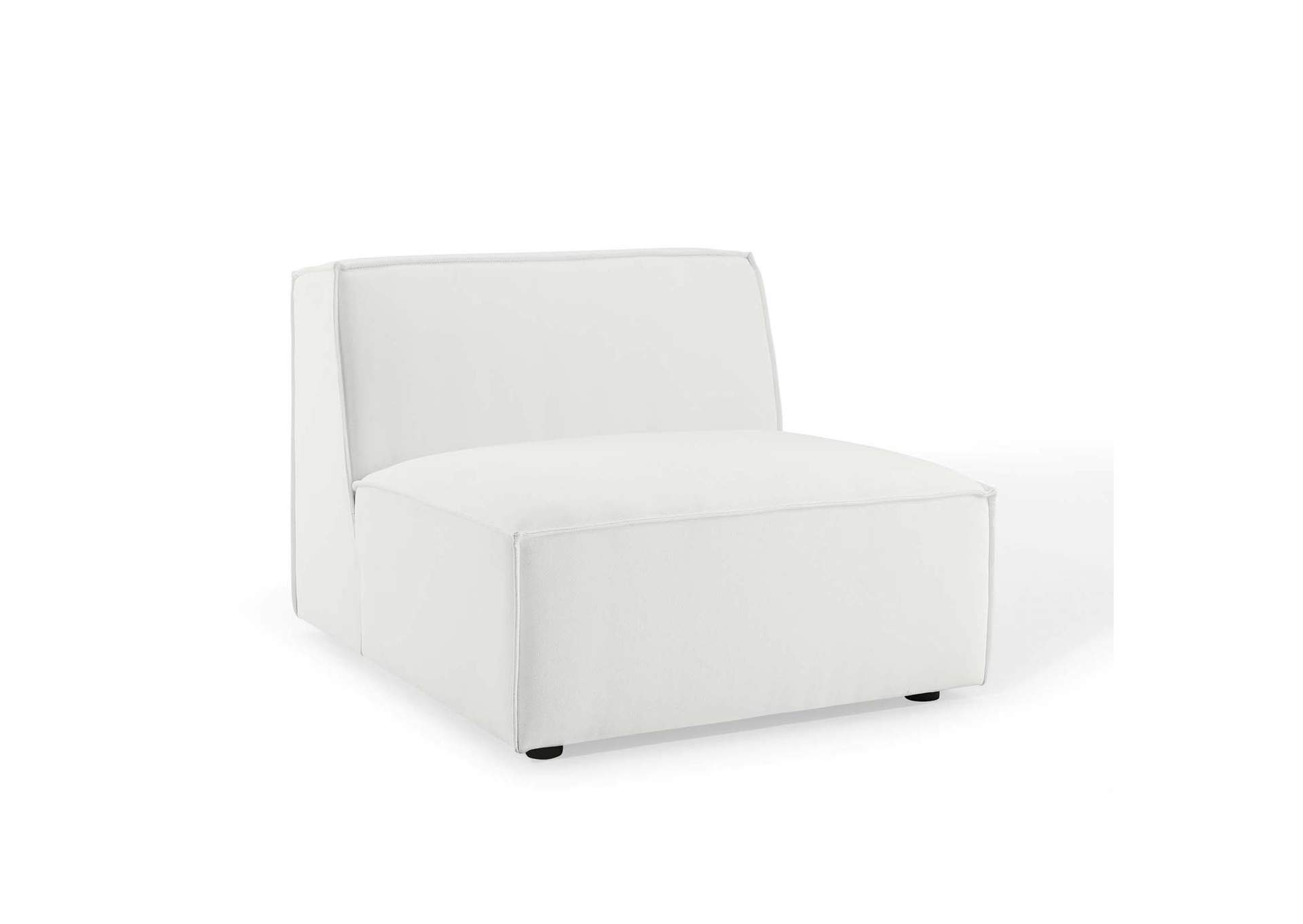 Restore White Sectional Sofa Armless Chair,Modway