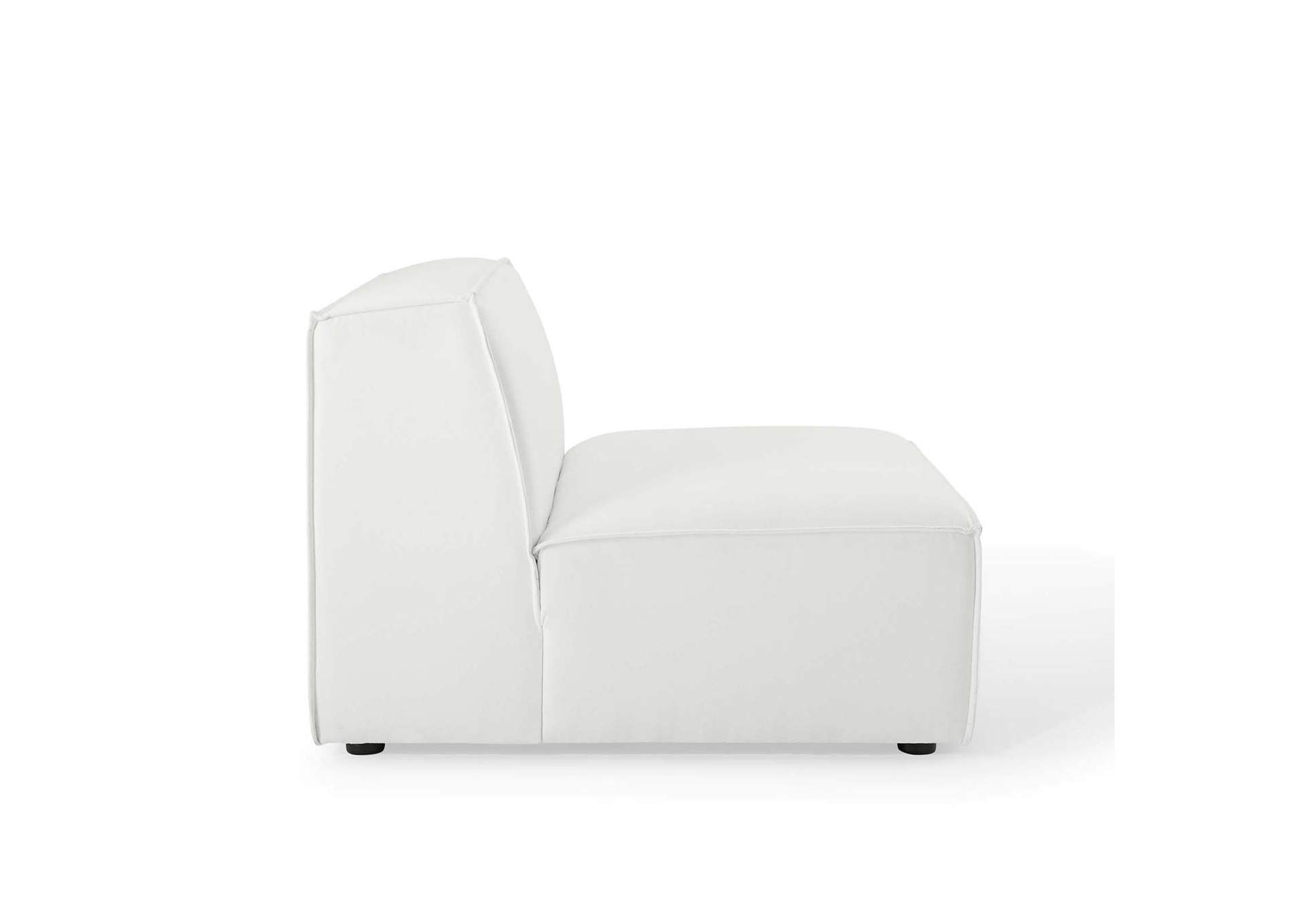 Restore White Sectional Sofa Armless Chair,Modway