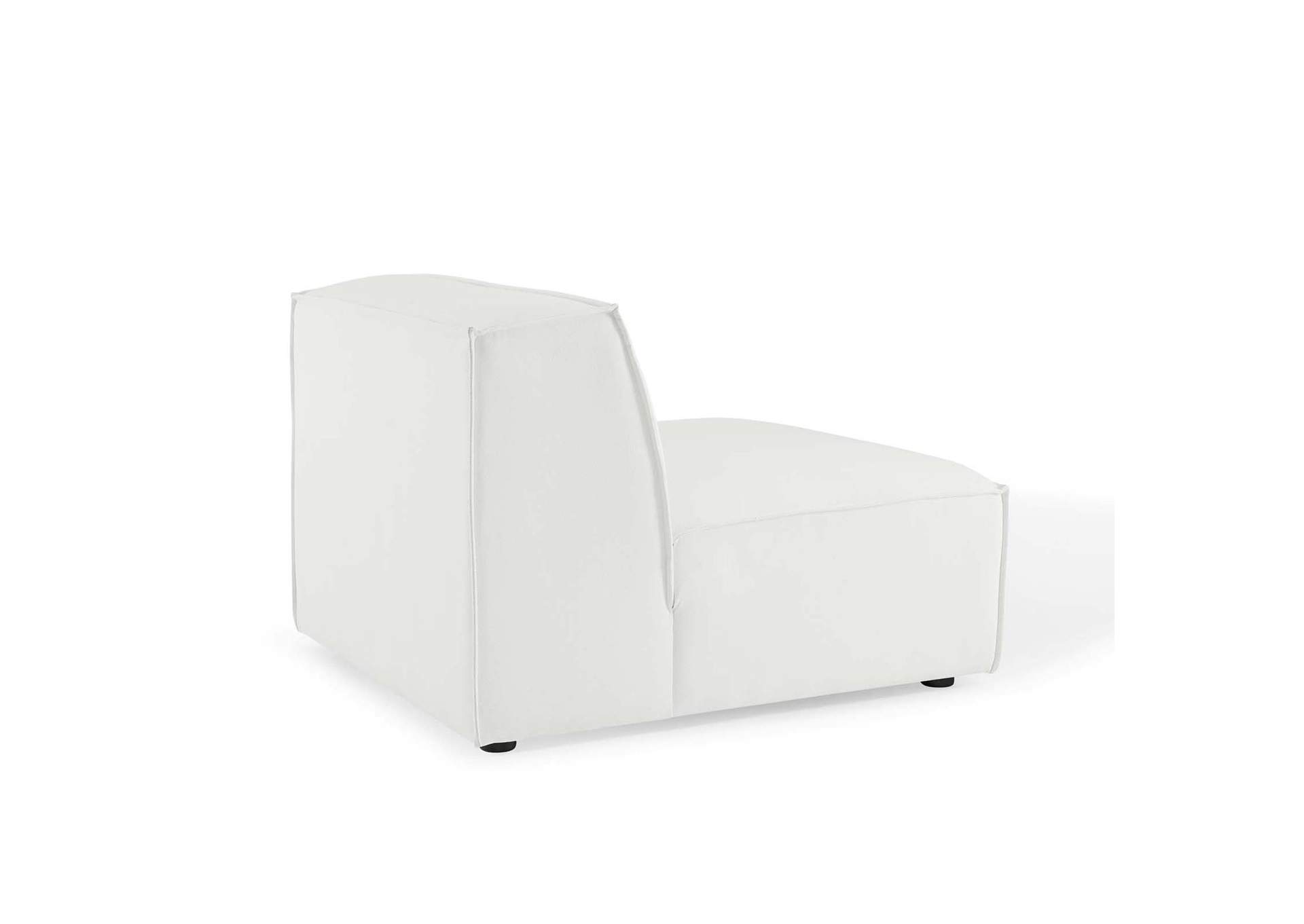 Restore White Sectional Sofa Armless Chair,Modway