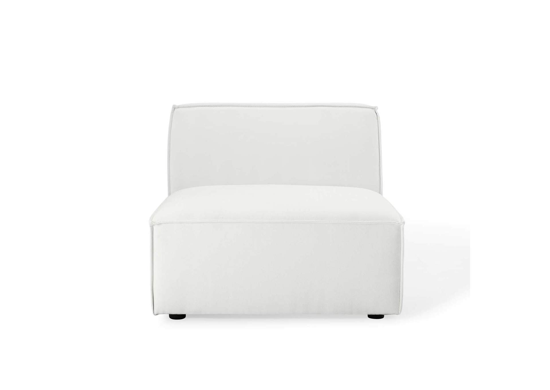 Restore White Sectional Sofa Armless Chair,Modway