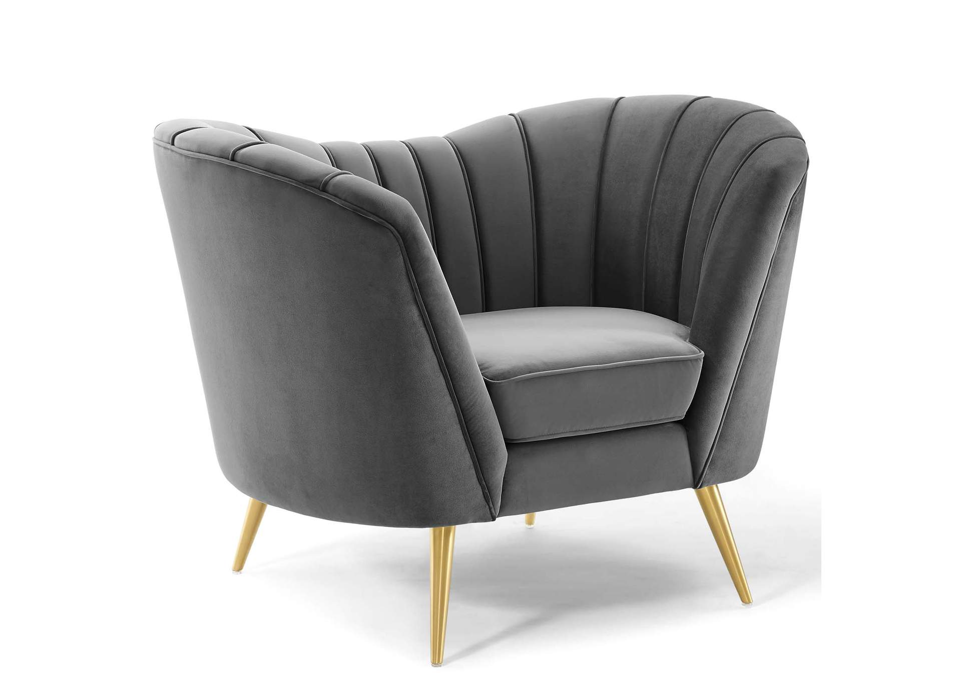 Gray Opportunity Performance Velvet Arm Chair,Modway