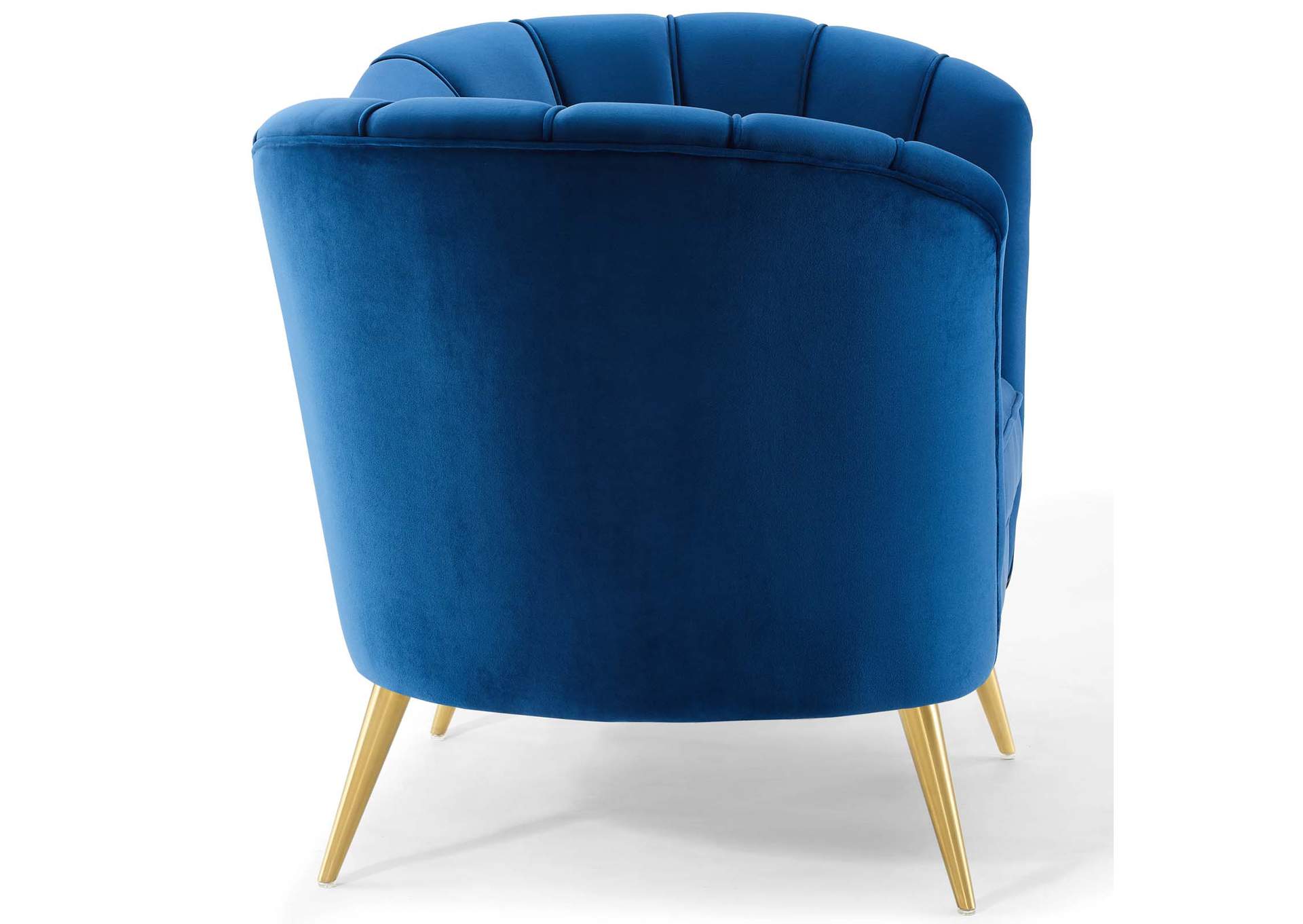 Navy Opportunity Performance Velvet Arm Chair,Modway