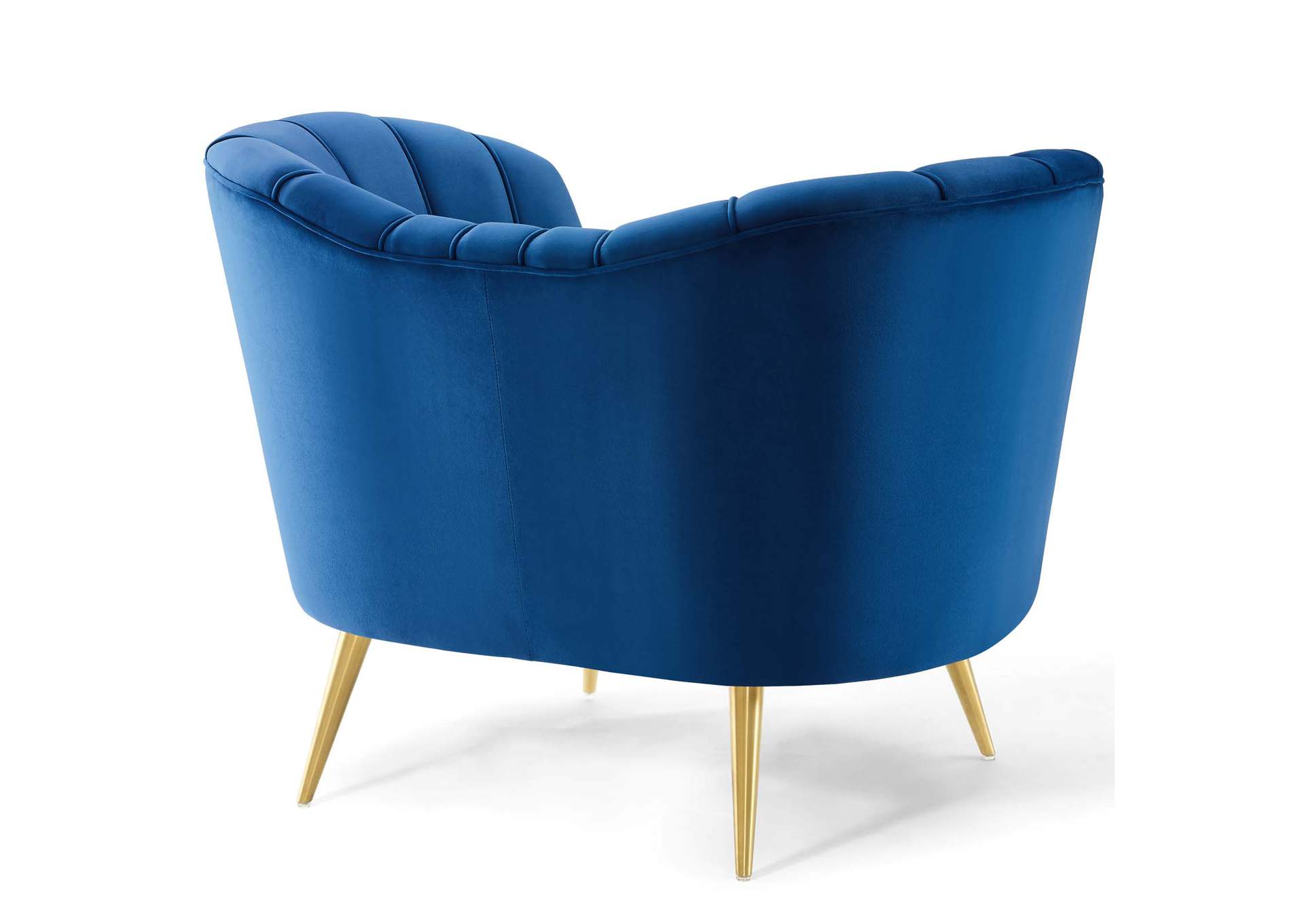 Navy Opportunity Performance Velvet Arm Chair,Modway